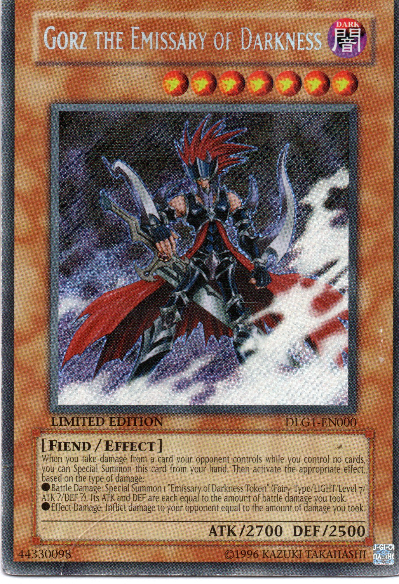 Gorz the Emissary of Darkness DLG1-EN000 Secret rare