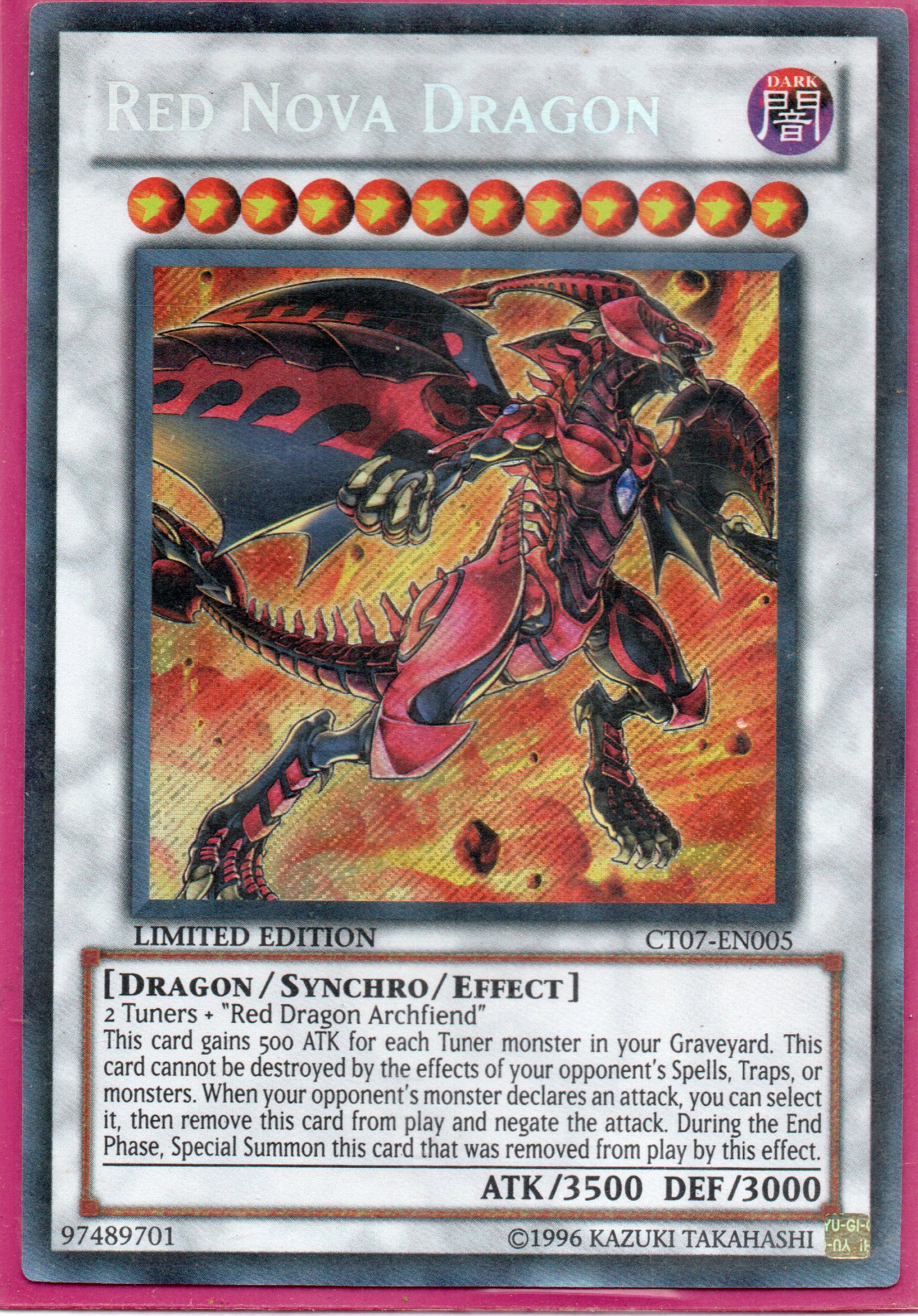 Red Nova Dragon CT07-EN005 Secret rare