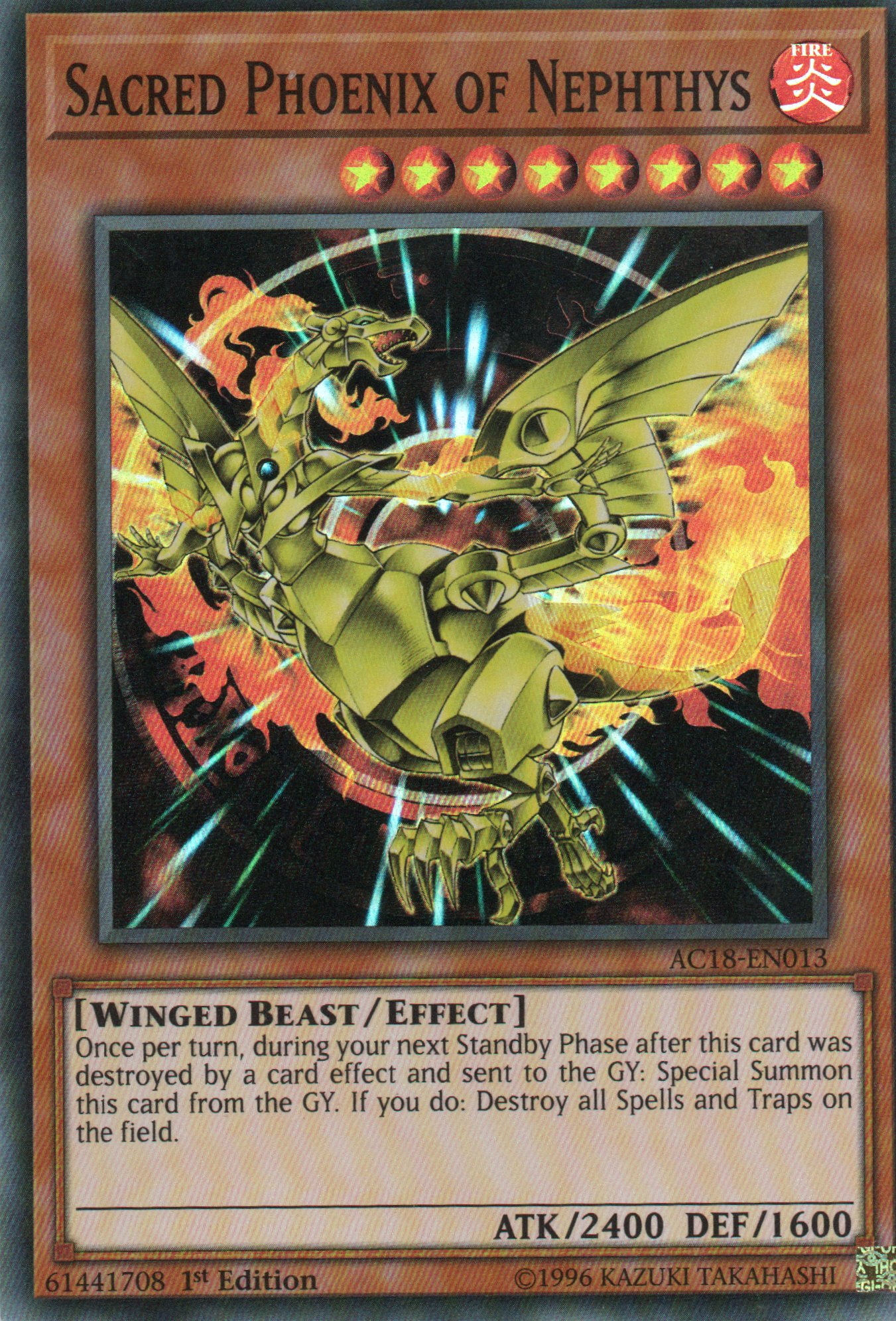 Sacred Phoenix of Nephthys AC18-EN013 Super rare