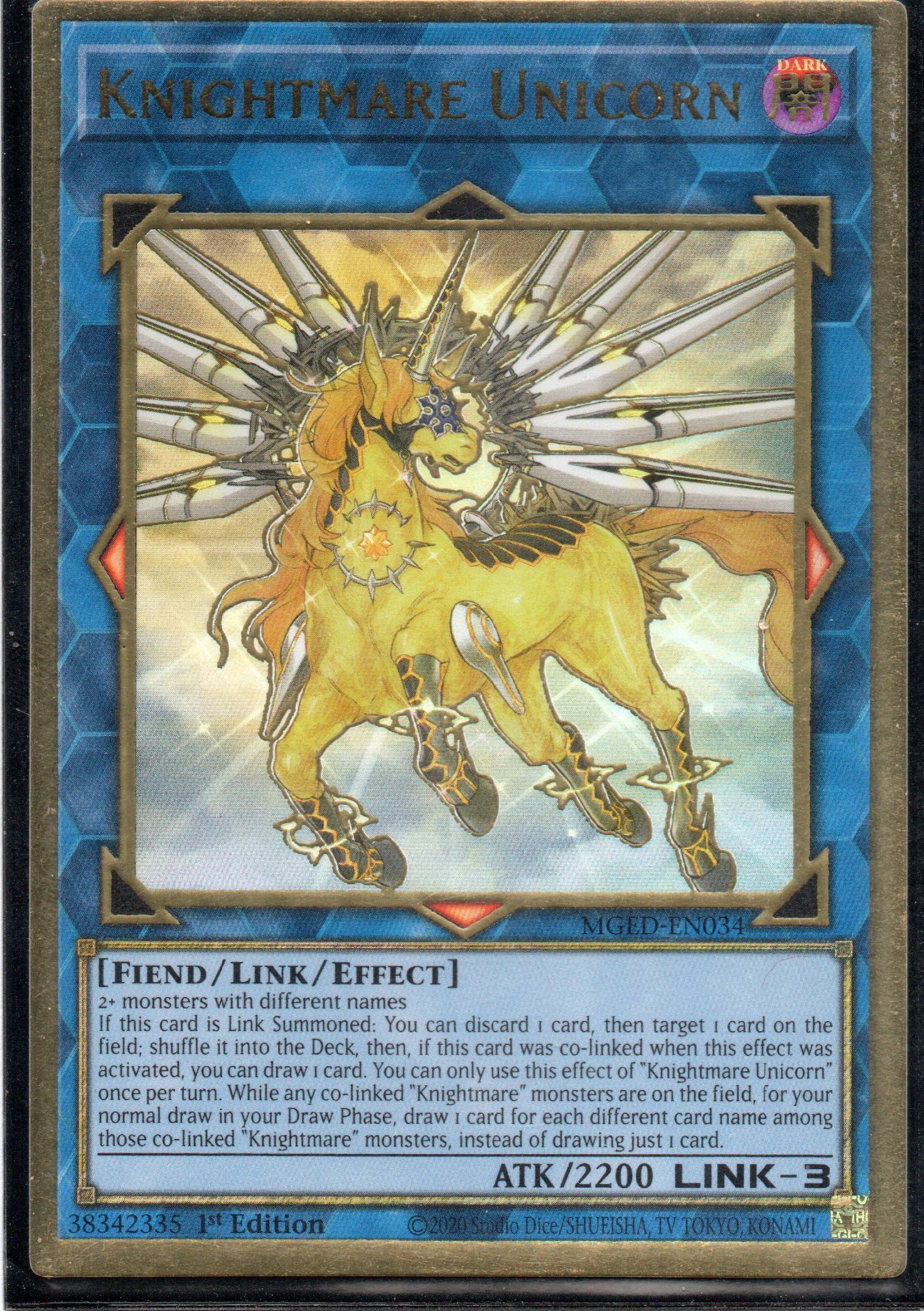 Knightmare Unicorn MGED-EN034 Gold rare