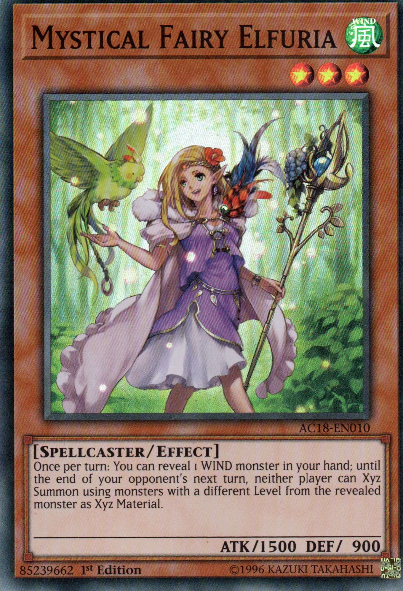 Mystical Fairy Elfuria AC18-EN010 Super rare
