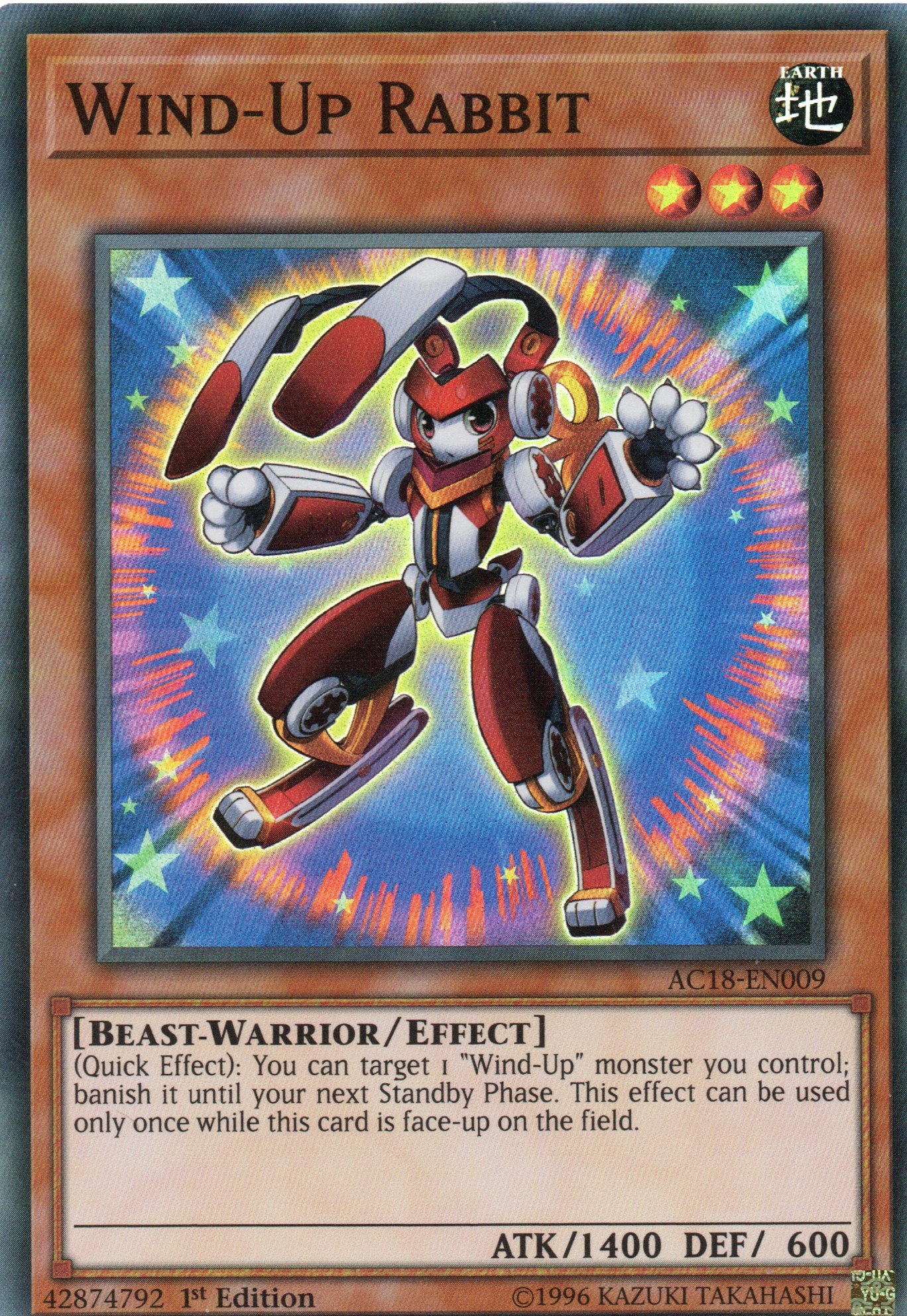 Wind-Up Rabbit AC18-EN009 Super rare