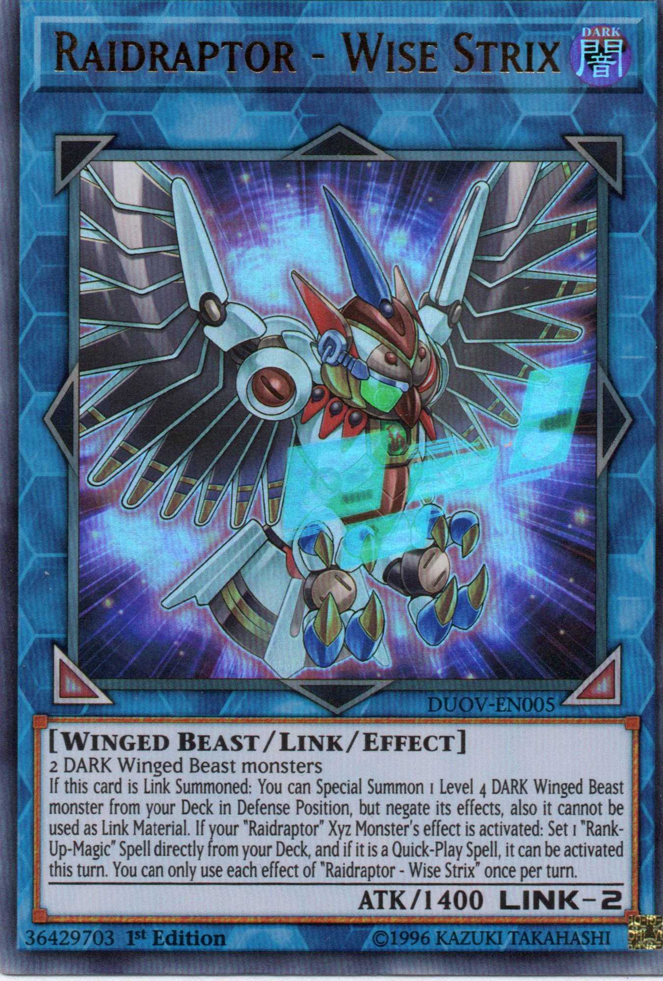 Raidraptor - Wise Strix DUOV-EN005 Ultra rare