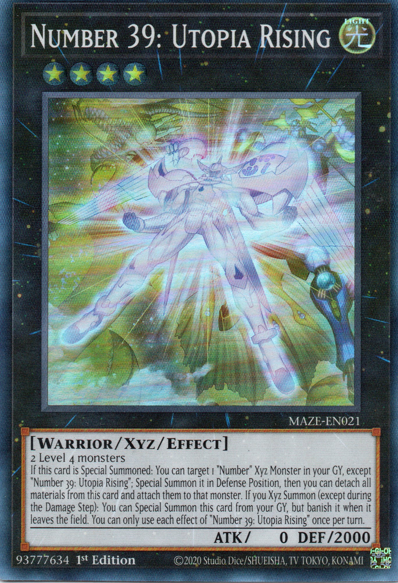Number 39: Utopia Rising MAZE-EN021 Super rare