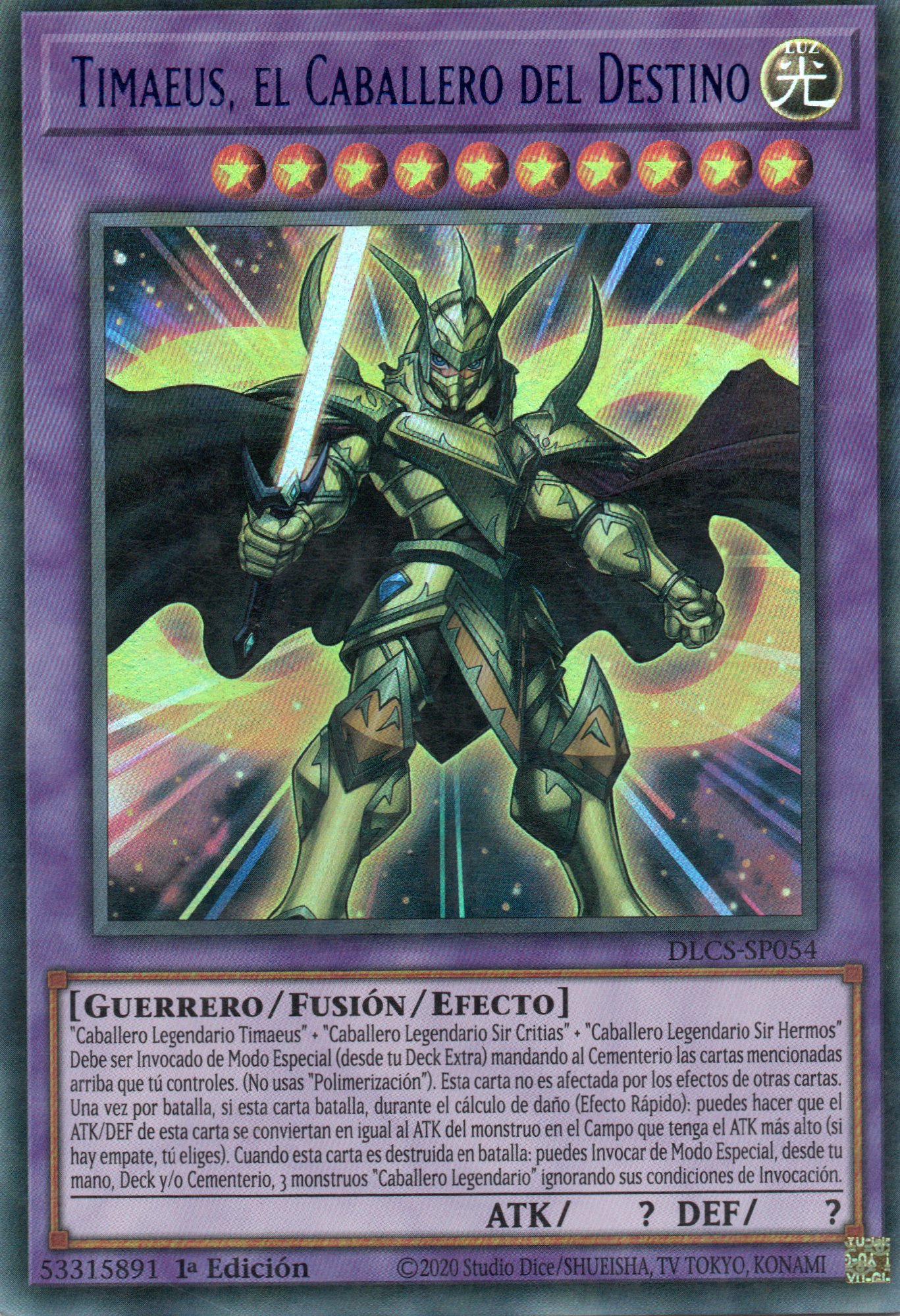 Timaeus, El Caballero del Destino DLCS-SP054 Super rare