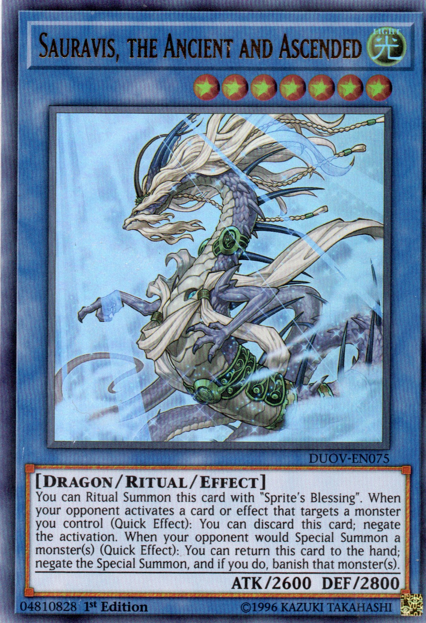 Sauravis, the Ancient and Ascended DUOV-EN075 Ultra rare