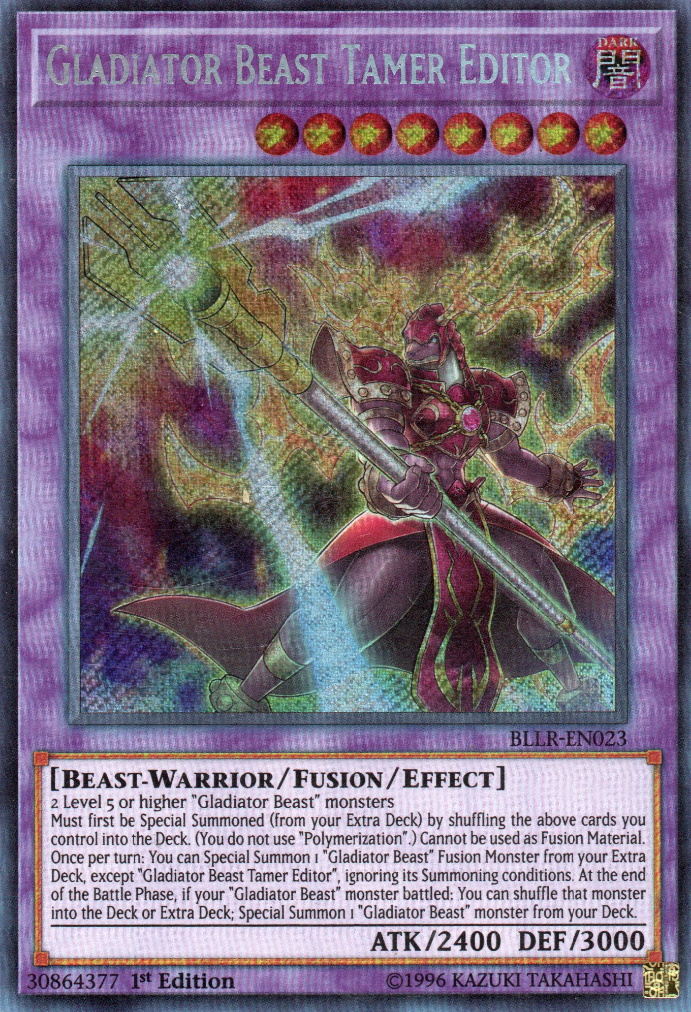 Gladiator Beast Tamer Editor BLLR-EN023 Secret rare