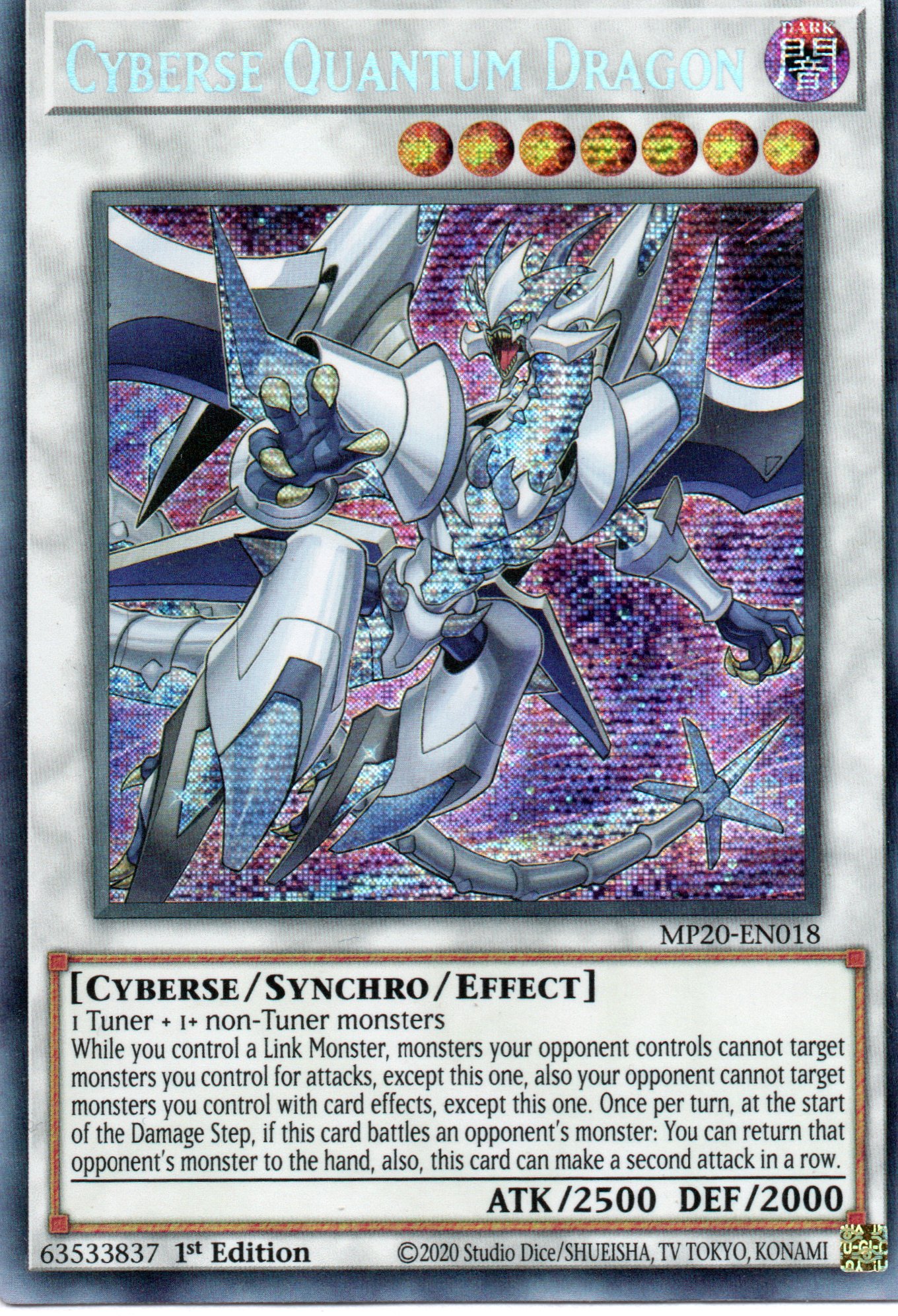Cyberse Quantum Dragon MP20-EN018 Secret rare