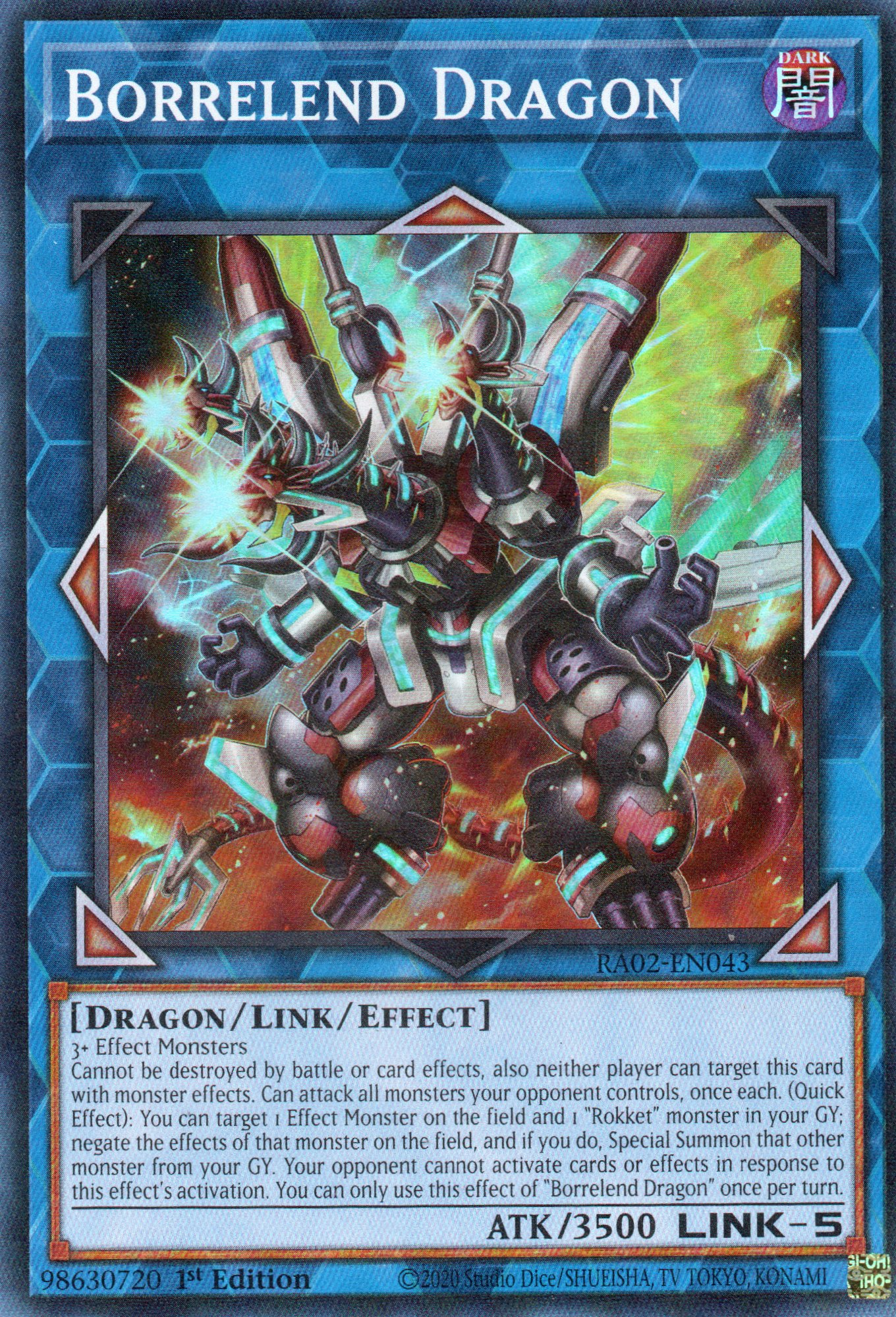 Borrelend Dragon RA02-EN043 Super rare