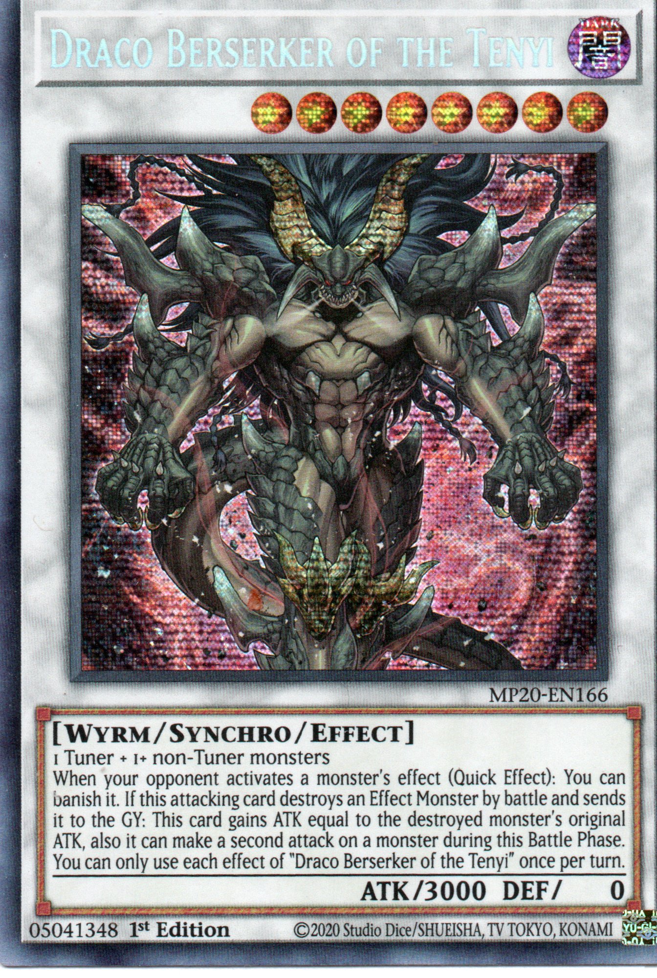 Draco Berserker of the Tenyi MP20-EN166 Secret rare