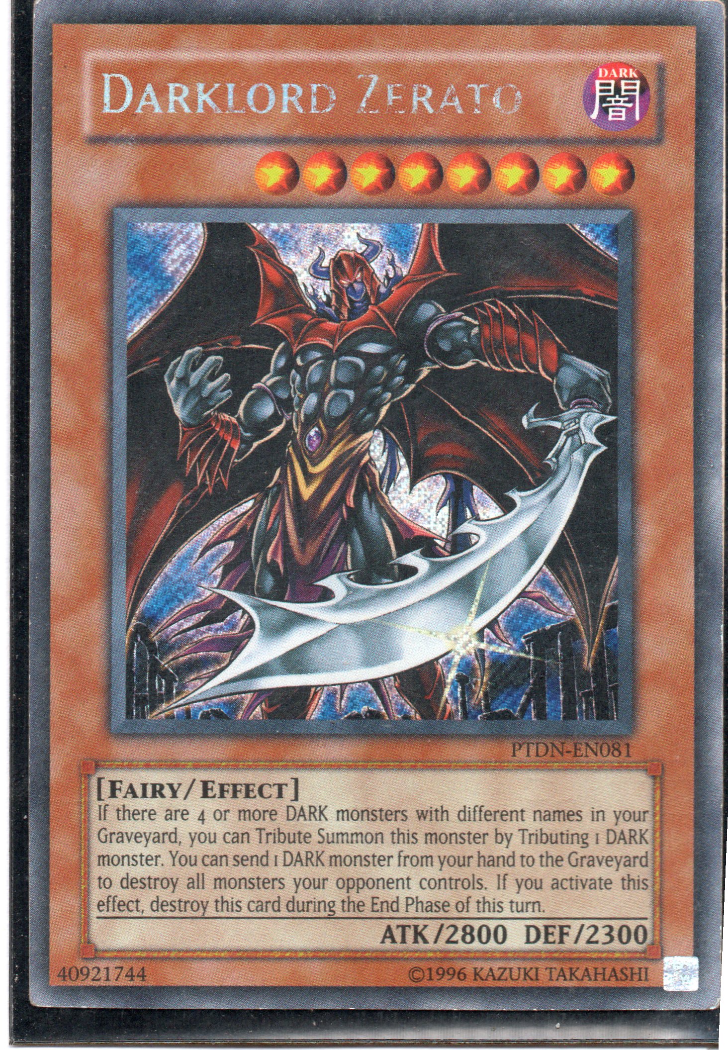 Darklord Zerato PTDN-EN081 Secret rare