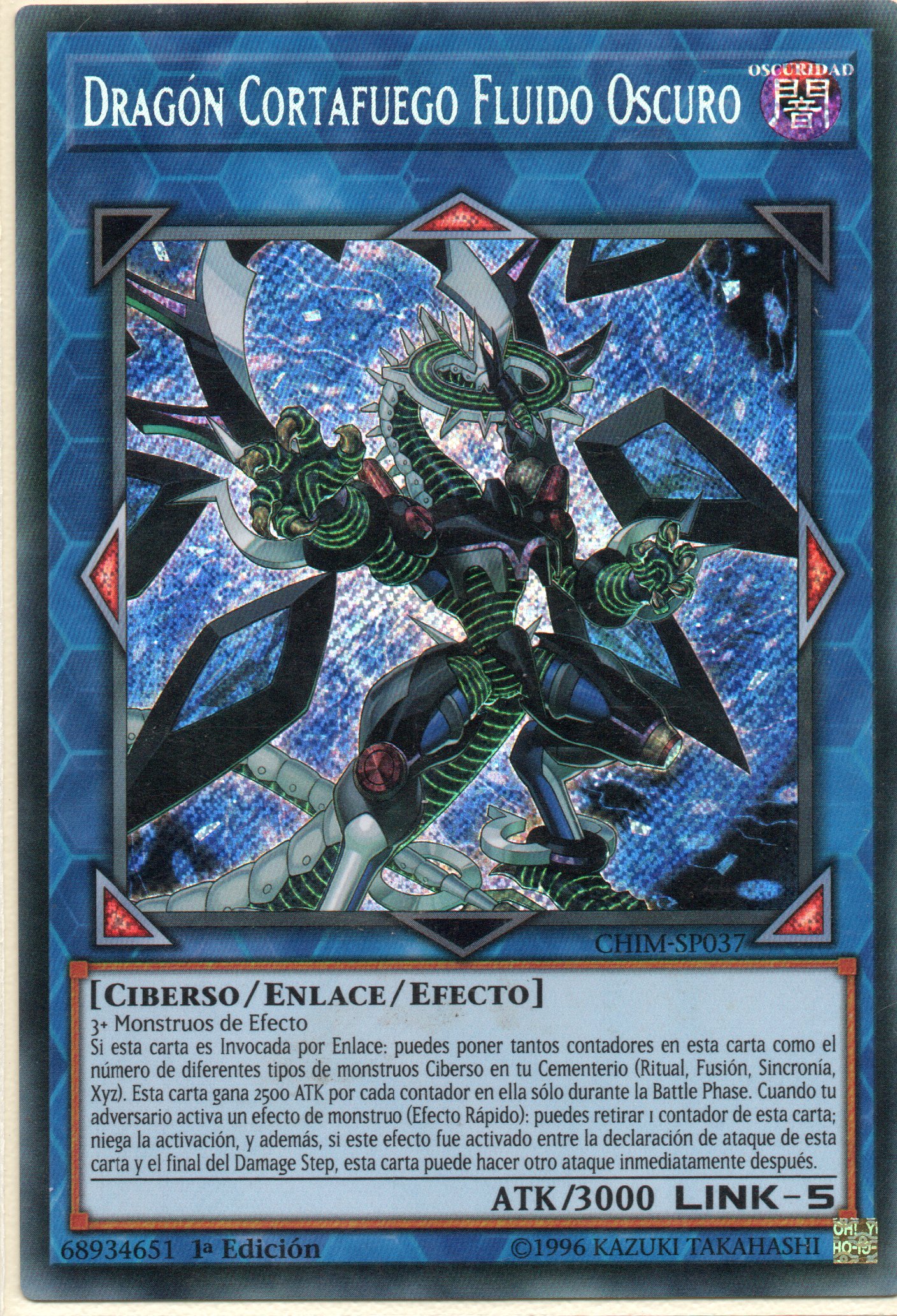 Dragon Cortafuego Fluido Oscuro CHIM-SP037 Secret rare