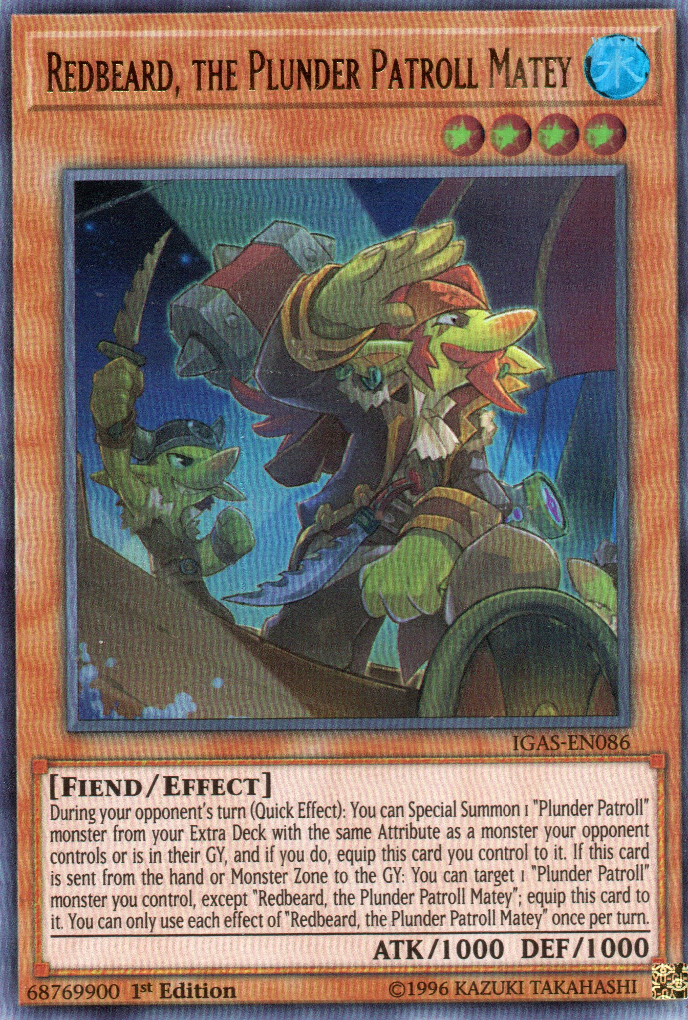 Redbeard, the Plunder Patroll Matey IGAS-EN086 Ultra rare