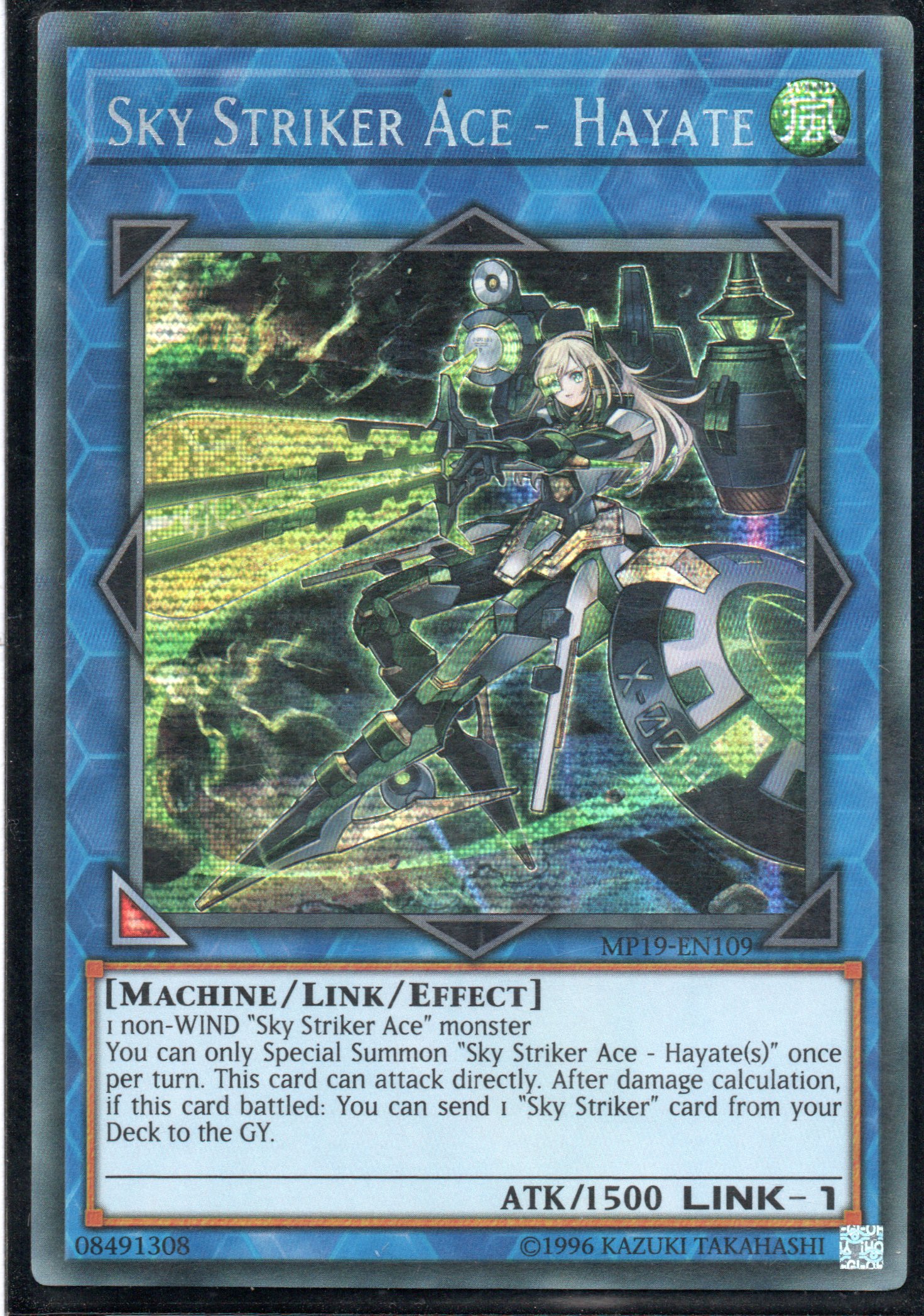 Sky Stricker Ace - Hayate MP19-EN109 Secret rare