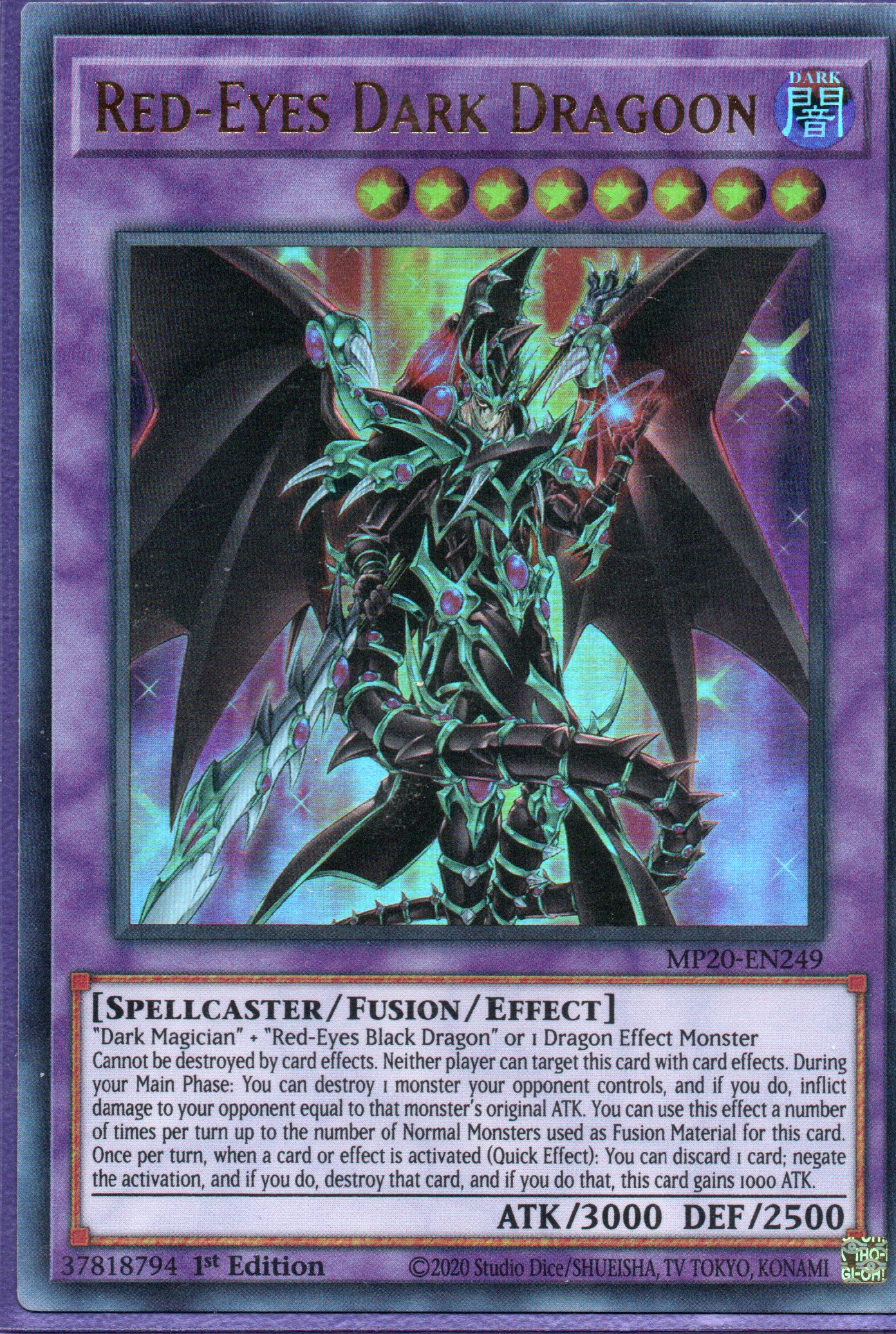 Red-Eyes Dark Dragoon MP20-EN249 Ultra rare