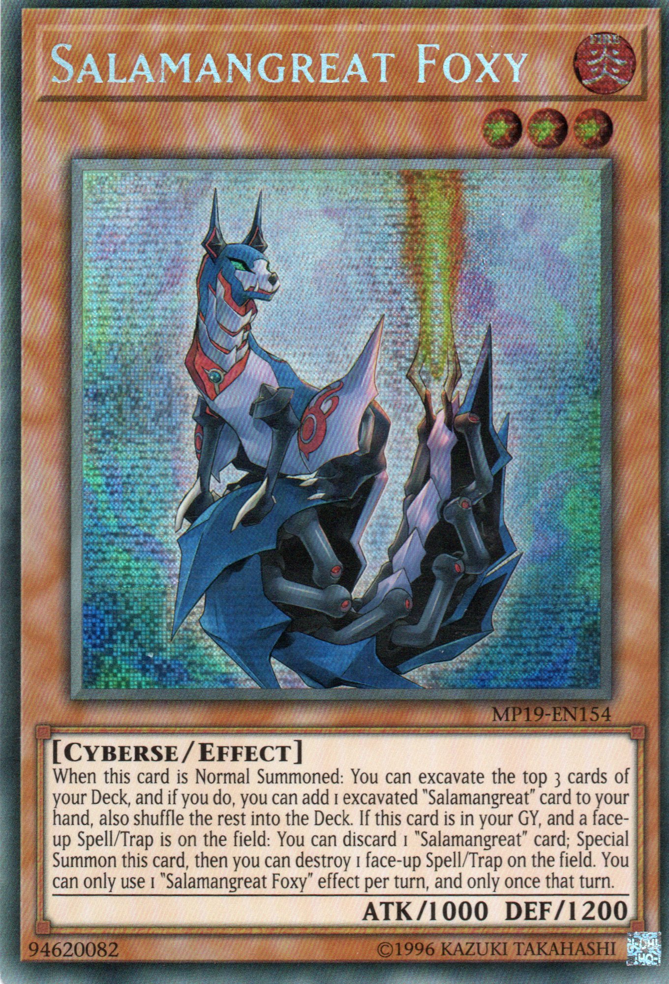 Salamangreat Foxy MP19-EN154 Secret rare