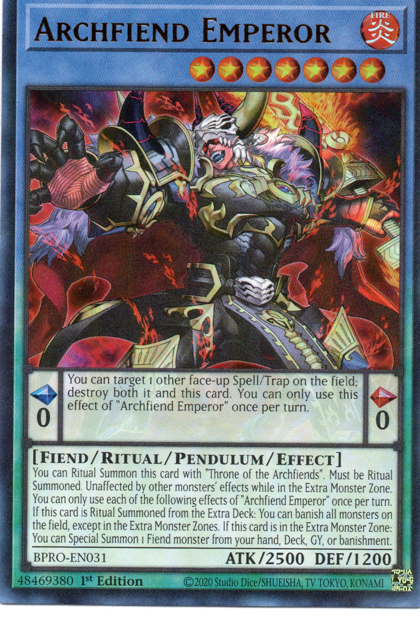 Archfiend Emperor BPRO-EN031 Ultra Rare