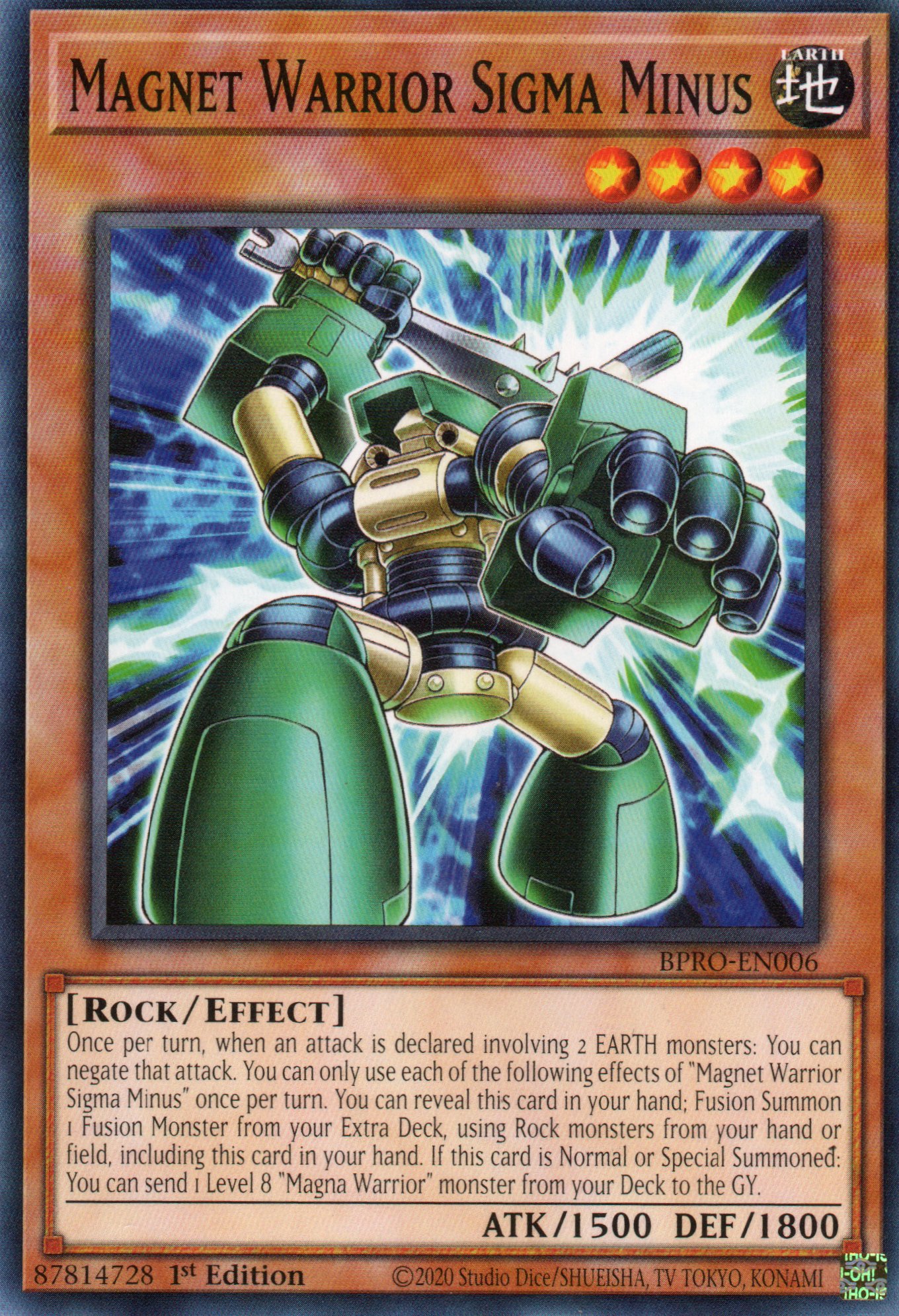 Magnet Warrior Sigma Minus BPRO-EN006 Common