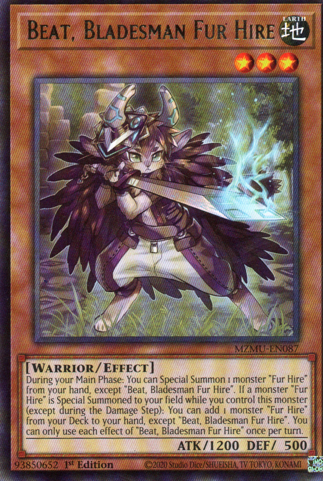 Beat, Bladesman Fur Hire MZMU-EN087 Rare