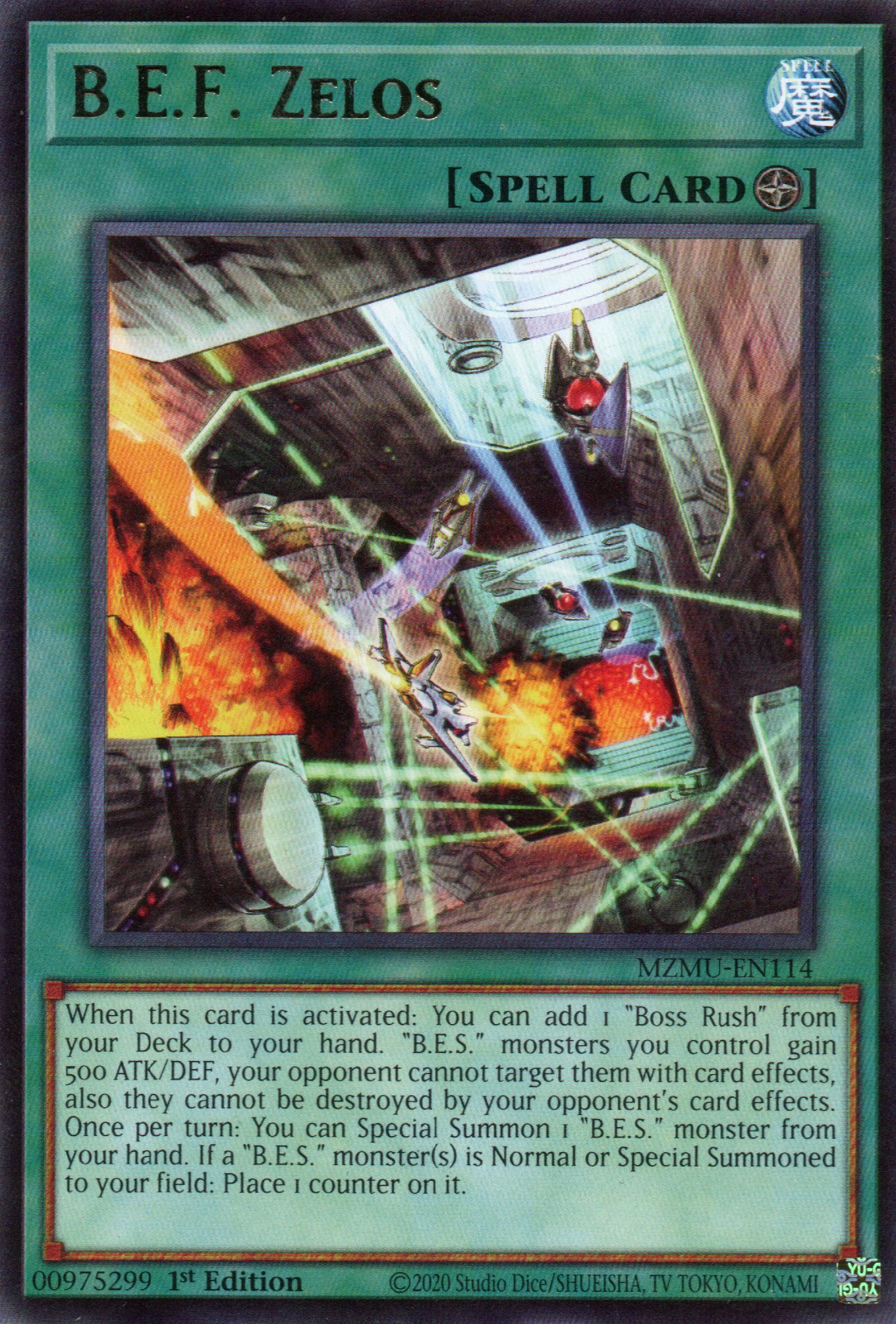 B.E.F. Zelos MZMU-EN114 Rare