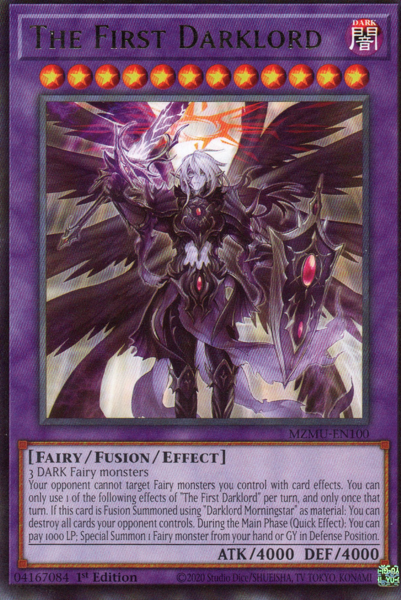 The First Darklord MZMU-EN100 Rare