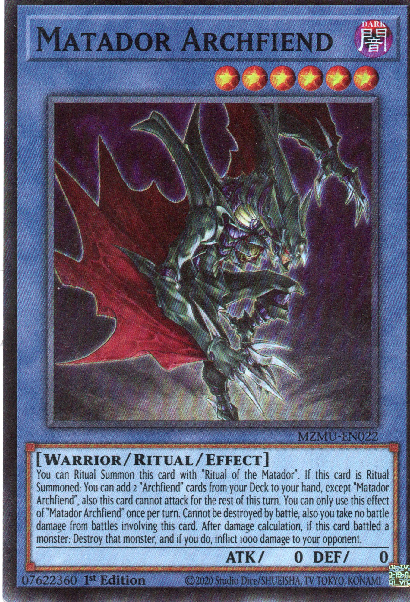 Matador Archfiend MZMU-EN022 Super Rare