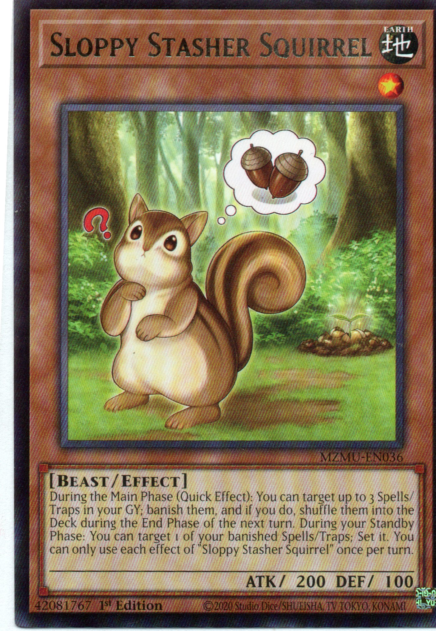 Sloppy Stasher Squirrel MZMU-EN036 Rare