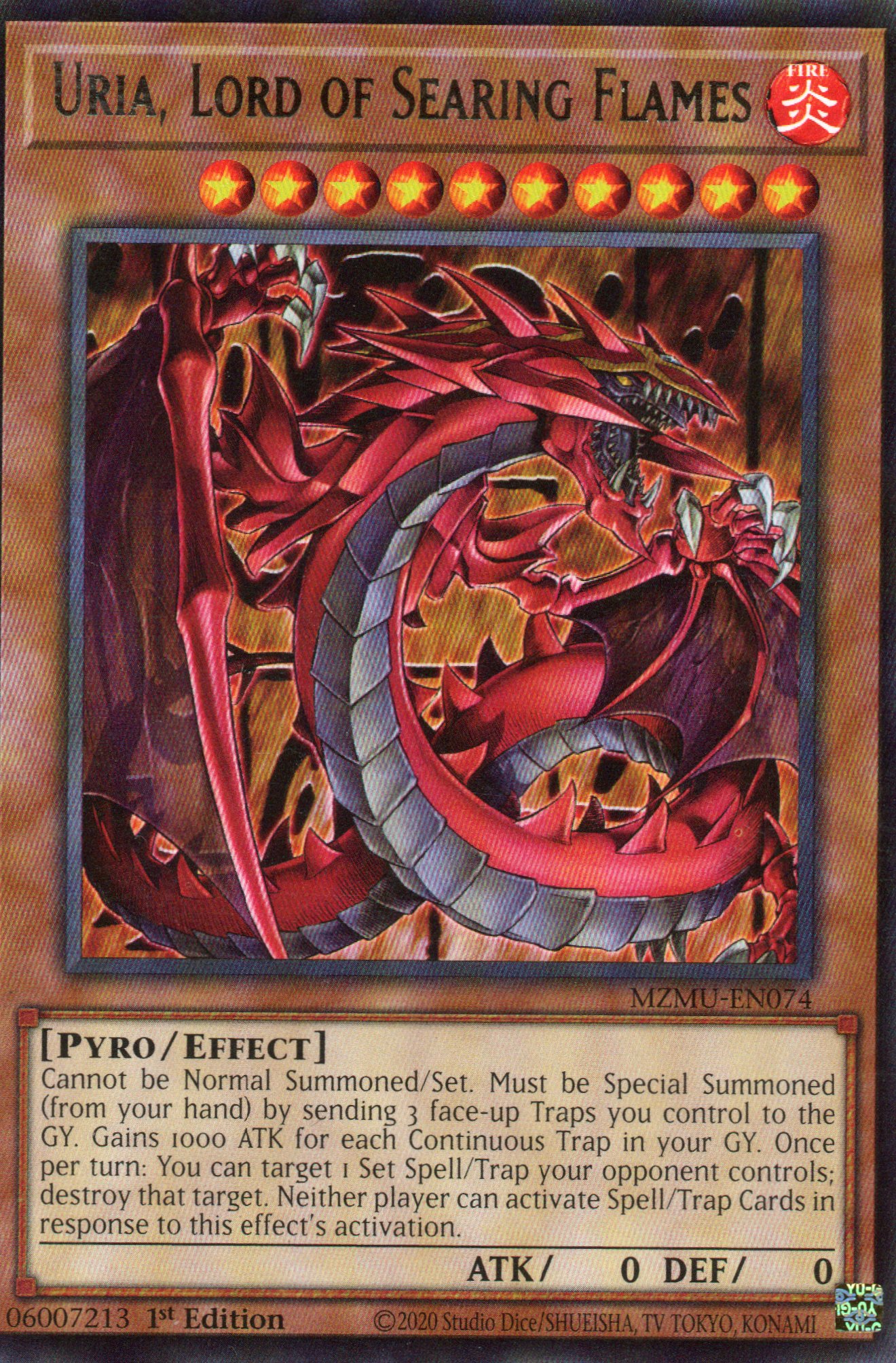 Uria, Lord of Searing Flames MZMU-EN074 Rare
