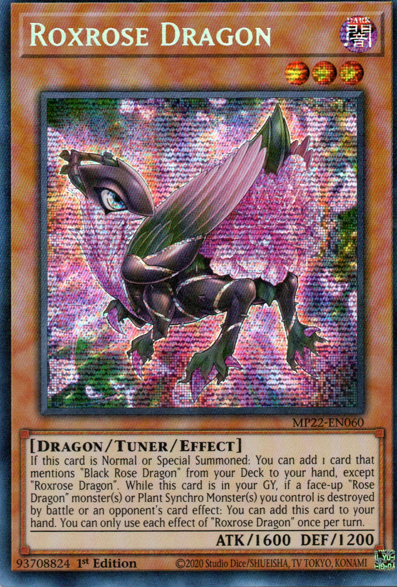 Roxrose Dragon MP22-EN060 Secret rare