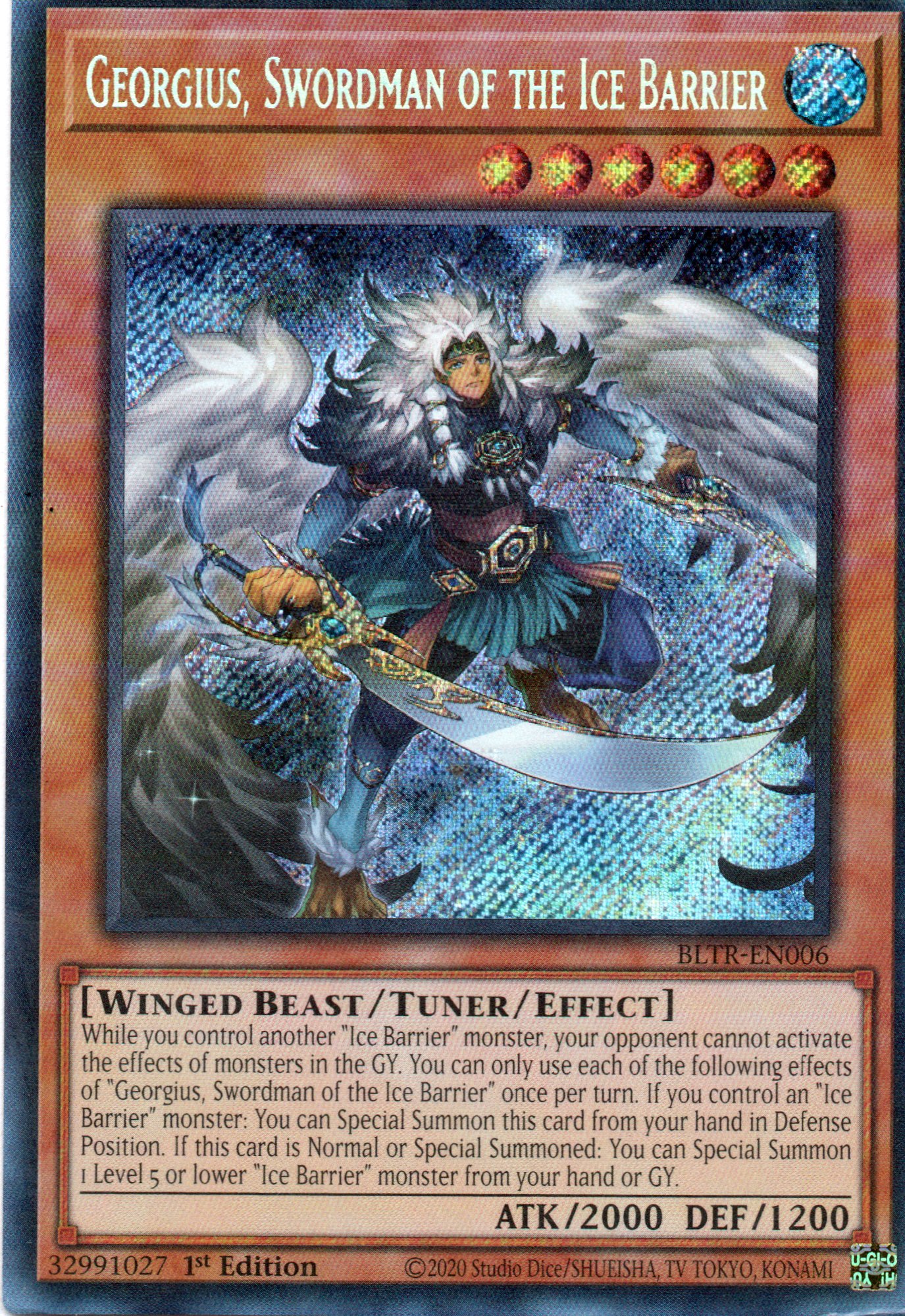 Georgius, Sword of the Ice Barriert BLTR-EN006 Secret rare