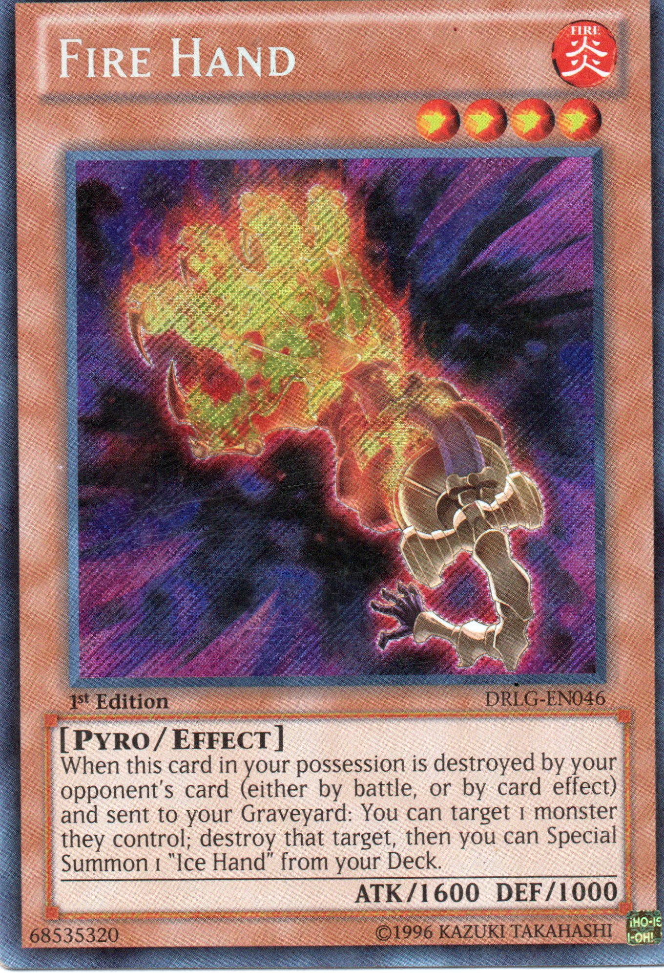 Fire Hand DRLG-EN046 Secret rare