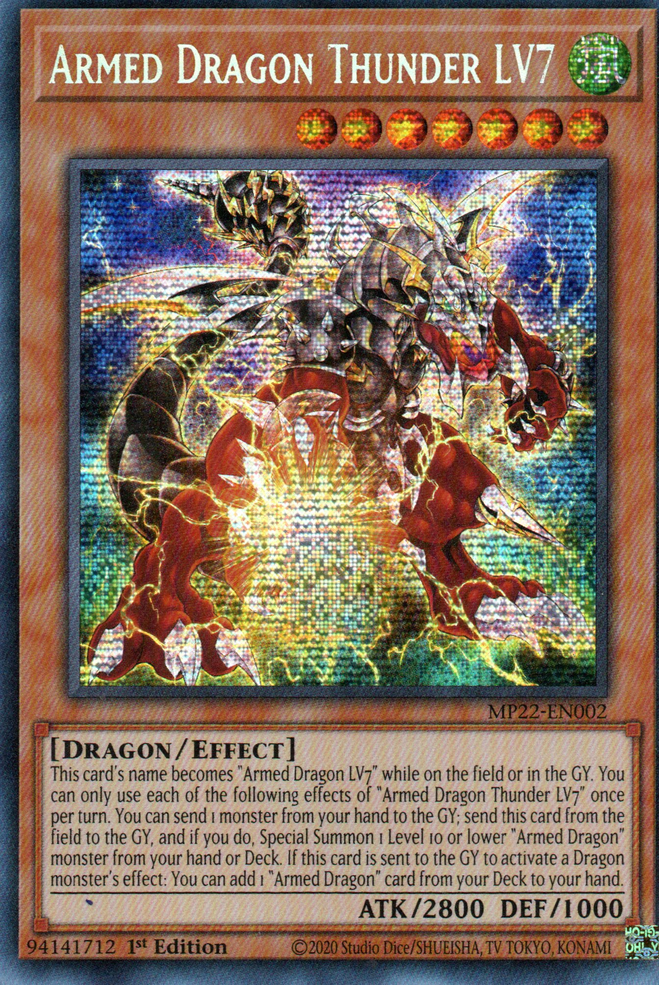 Armed Dragon Thunder LV7 MP22-EN002 Secret rare