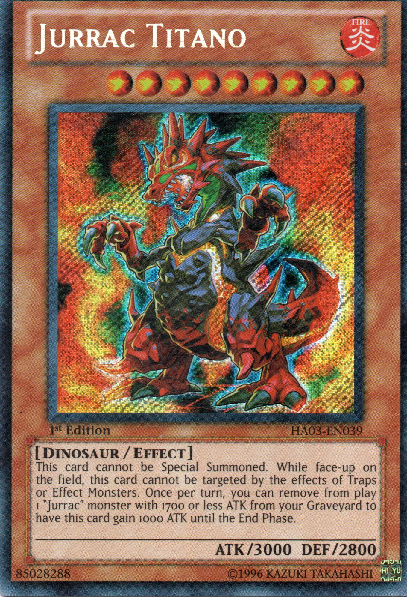 Jurrac Titano HA03-EN03 Secret rare