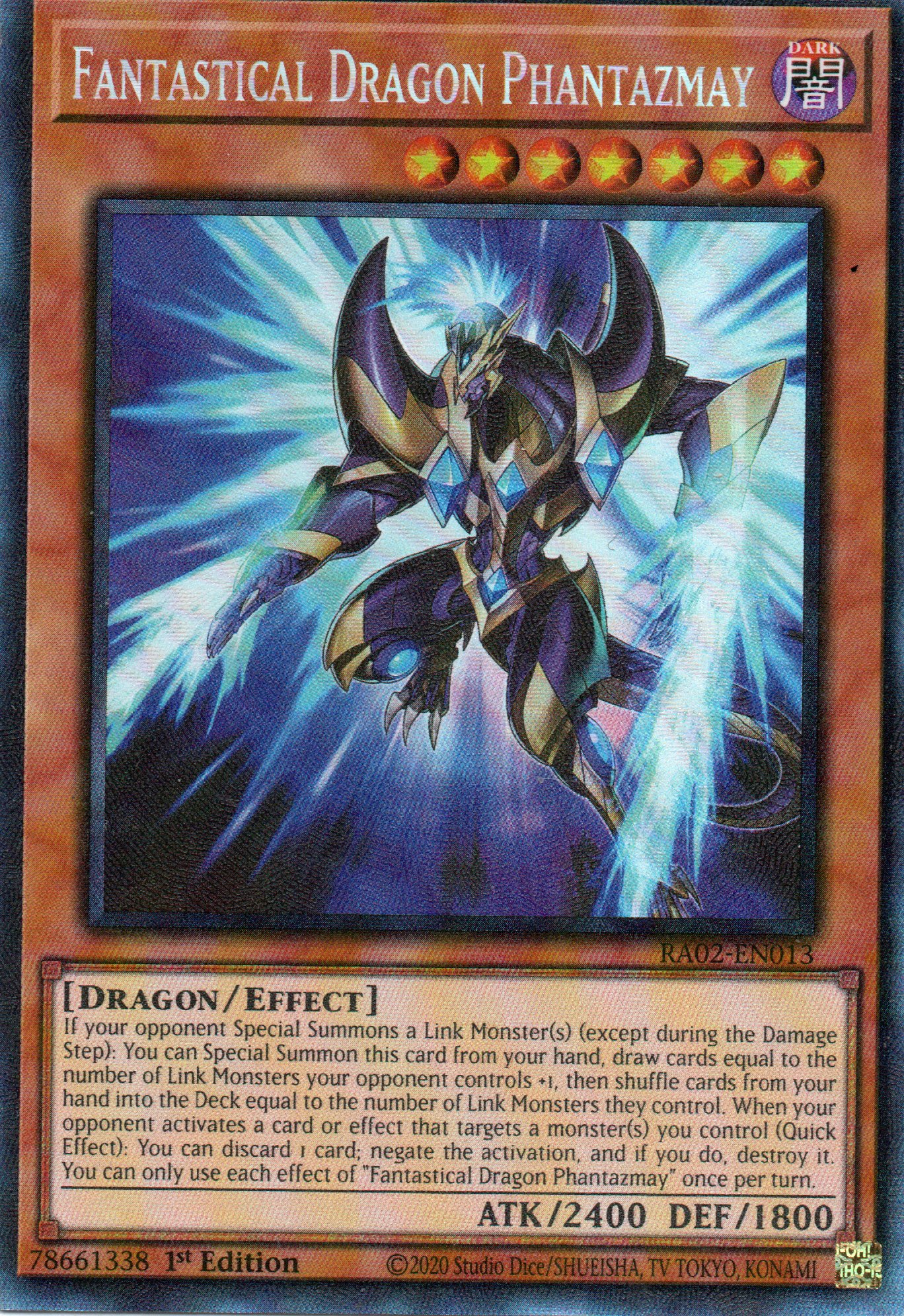 Fantastical Dragon Phantazmay RA02-EN013 Ultimate rare