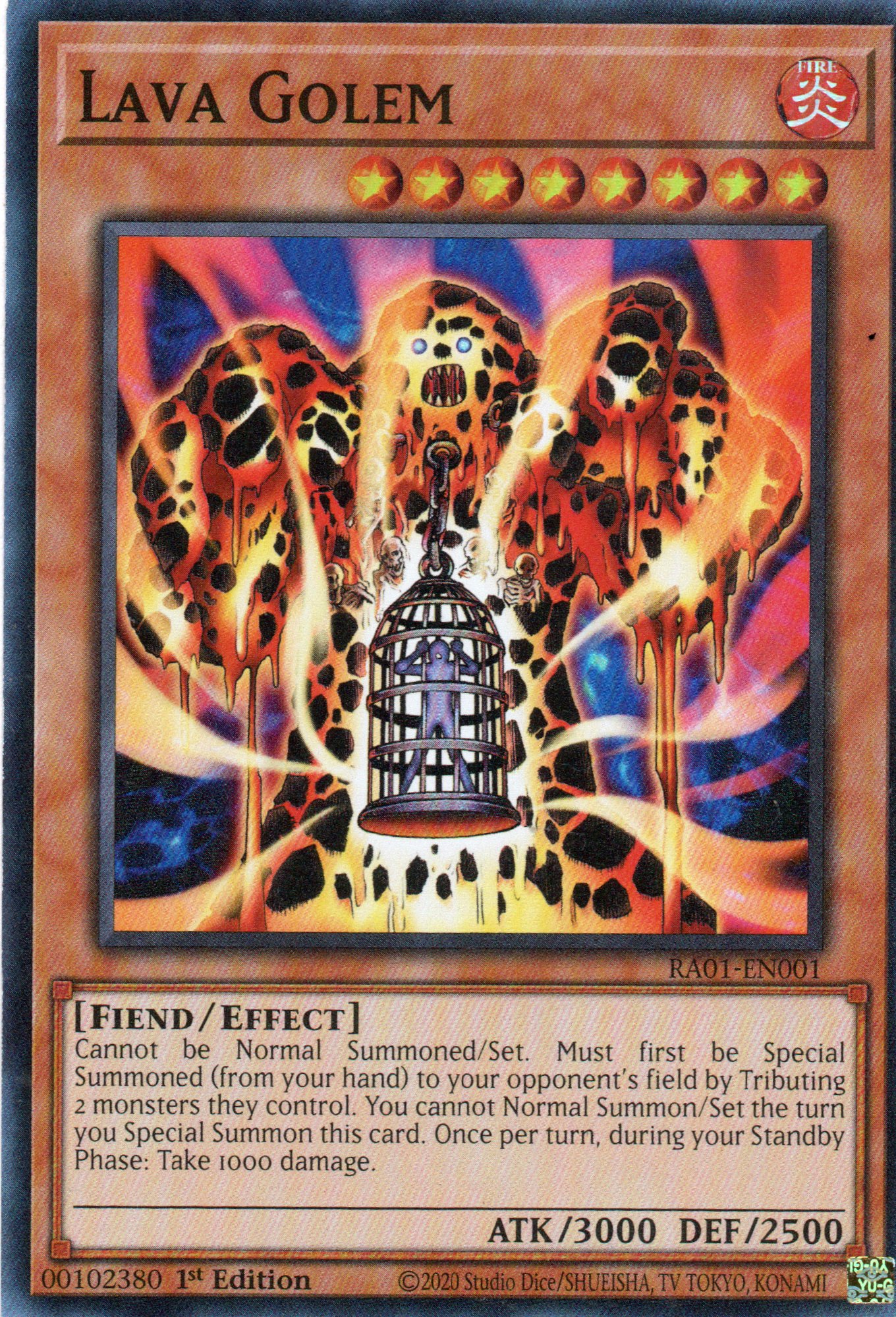 Lava Golem RA01-EN001 Super rare