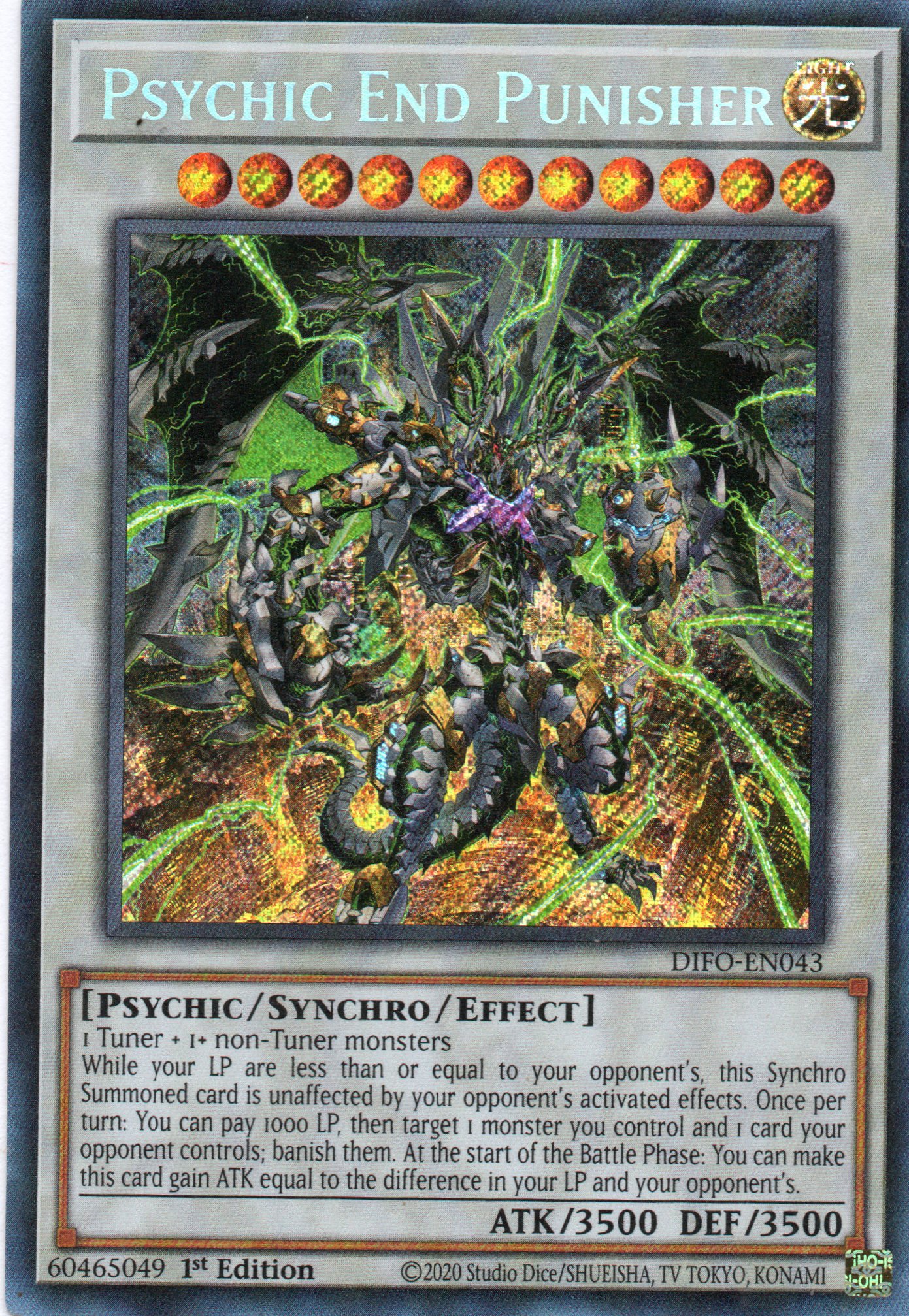 Psychic End Punishment DIFO-EN043 Secret rare