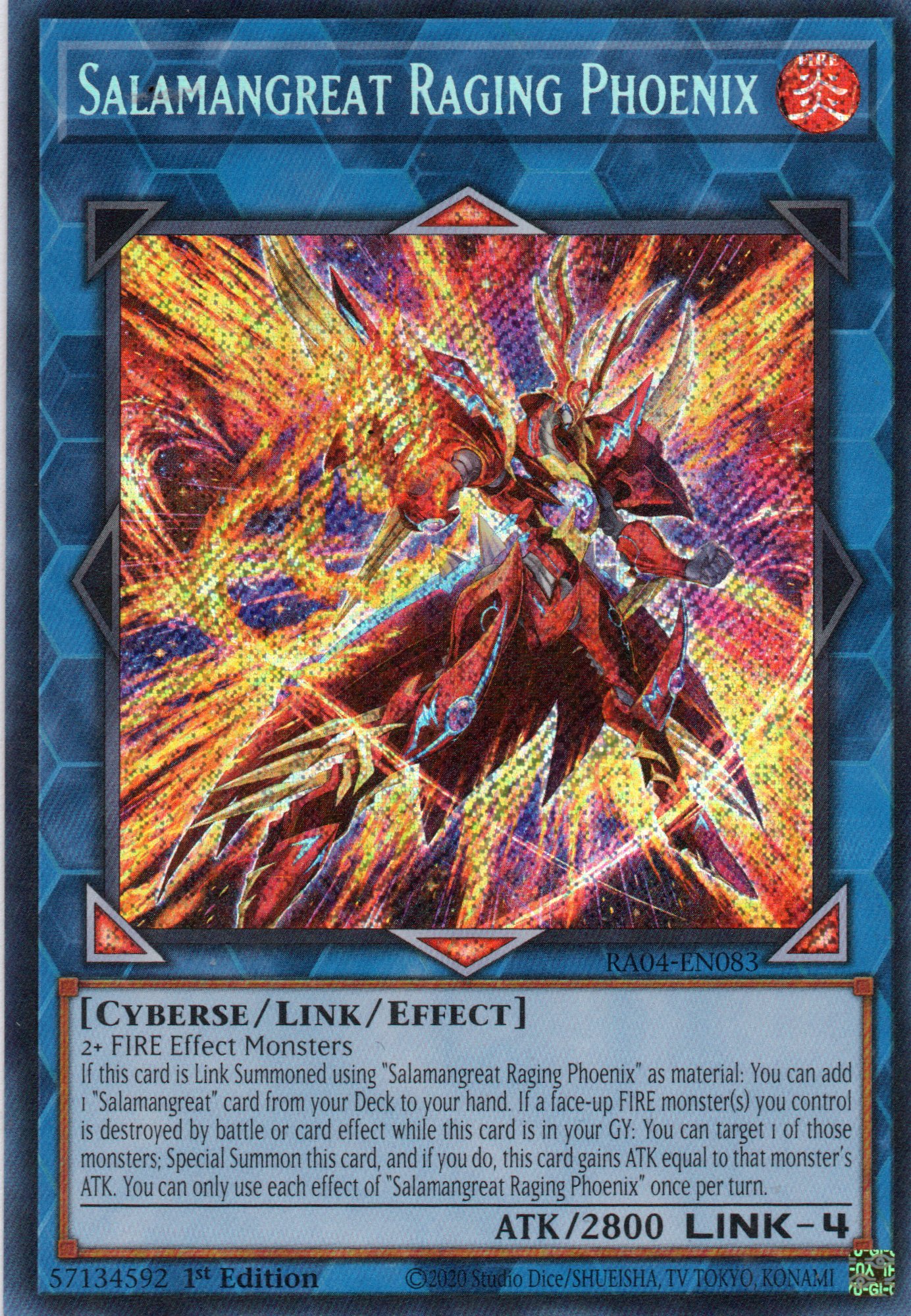 Salamangreat Racing Phoenix RA04-EN083 Secret rare