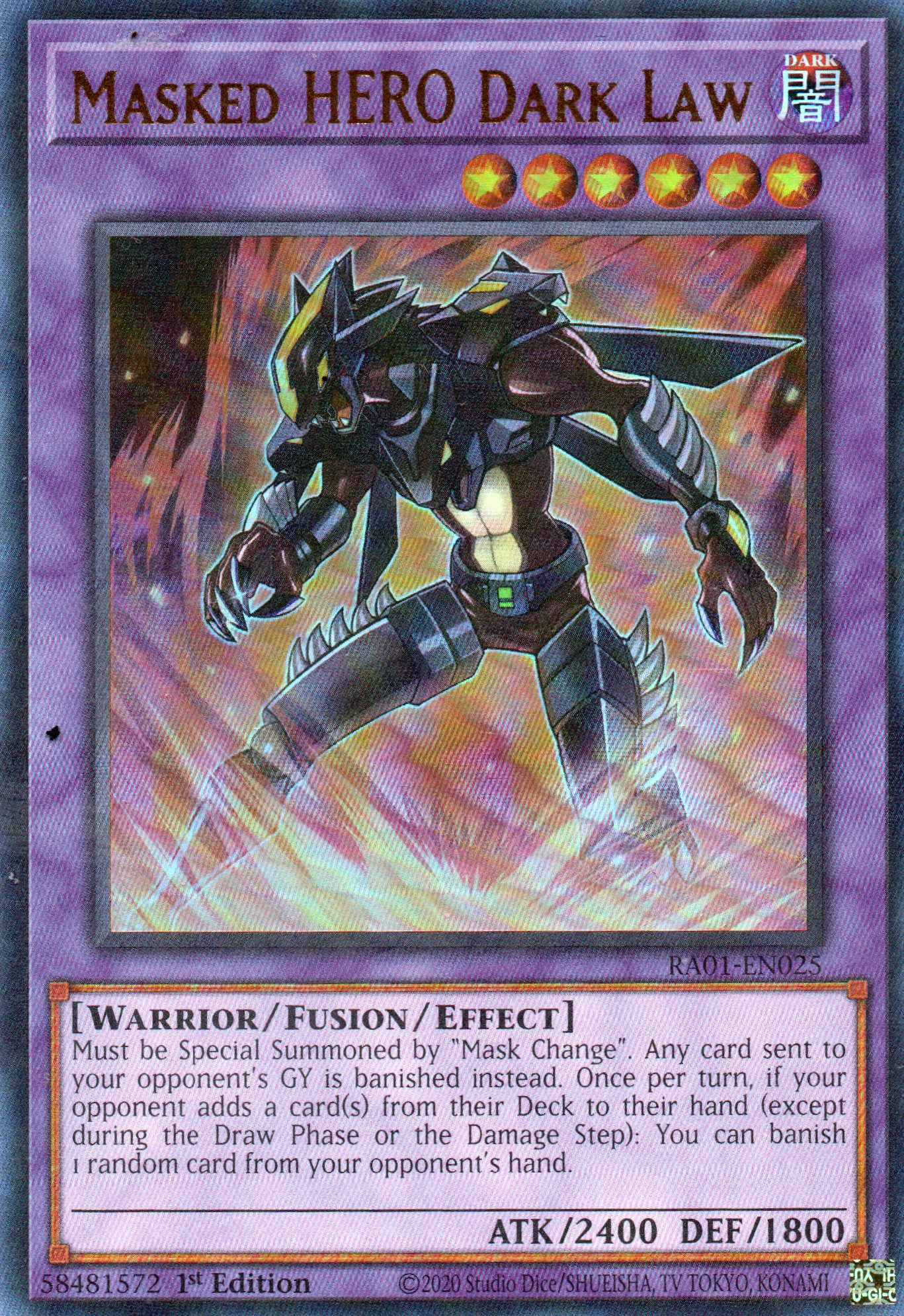 Masked HERO Dark Law RA01-EN025 Ultra rare