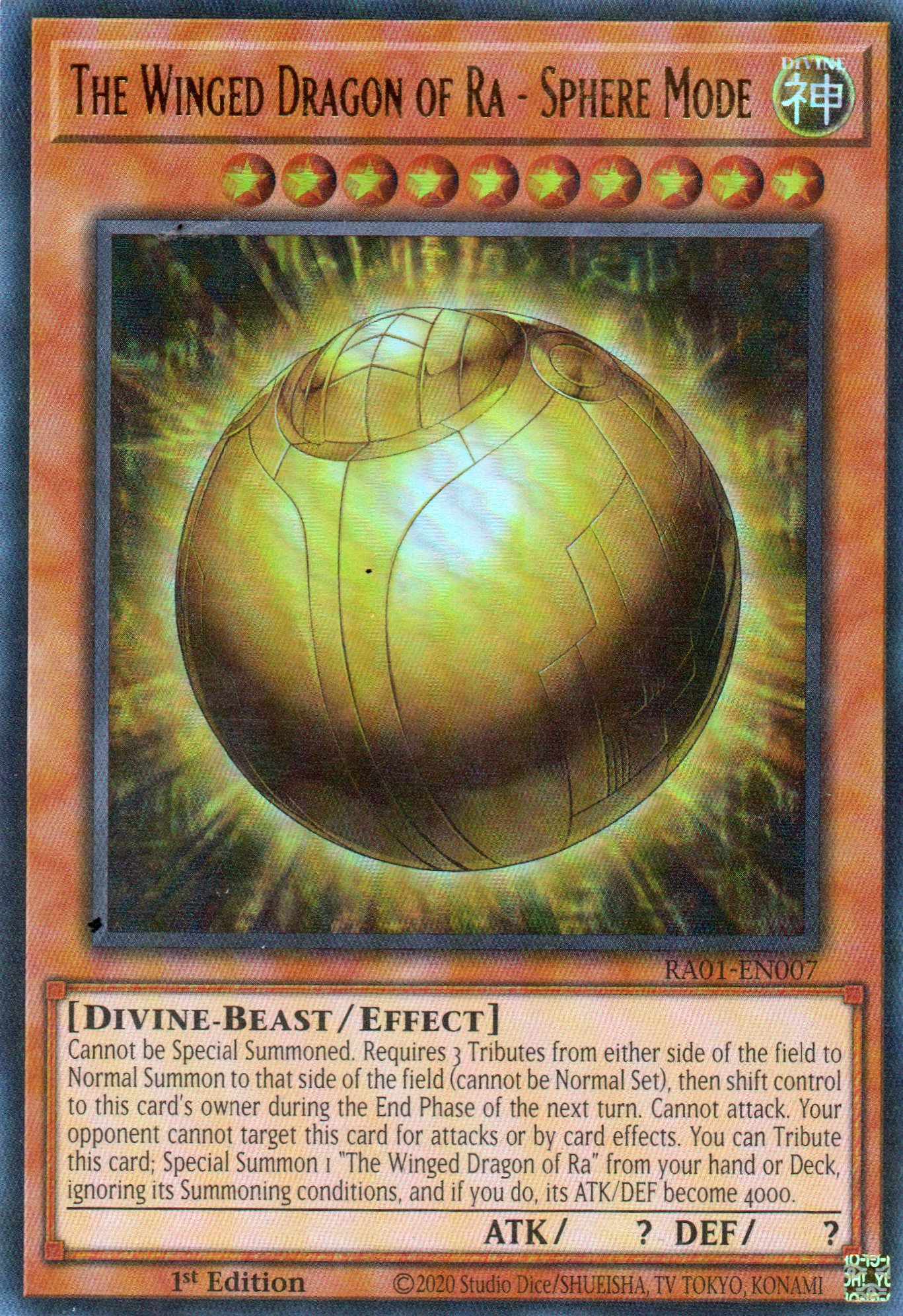 The Winged Dragon of Ra - Sphere Mode RA01-EN007 Ultra rare