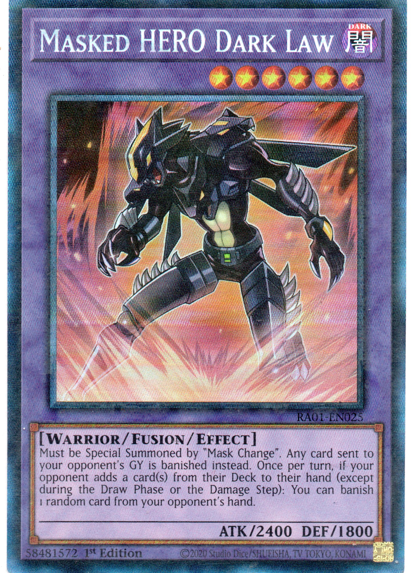 Masked HERO Dark Law RA01-EN025 Collector