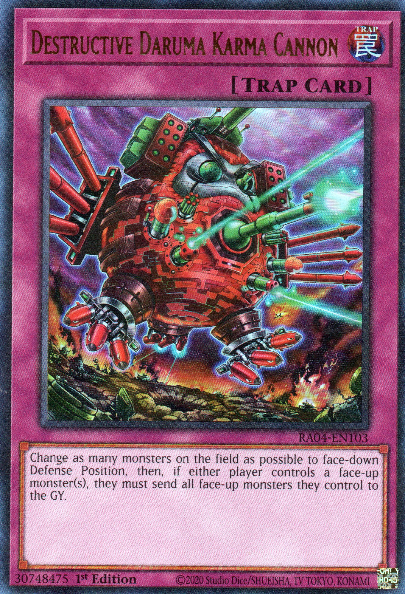 Destructive Daruma Karma Cannon RA04-EN103 Ultra rare
