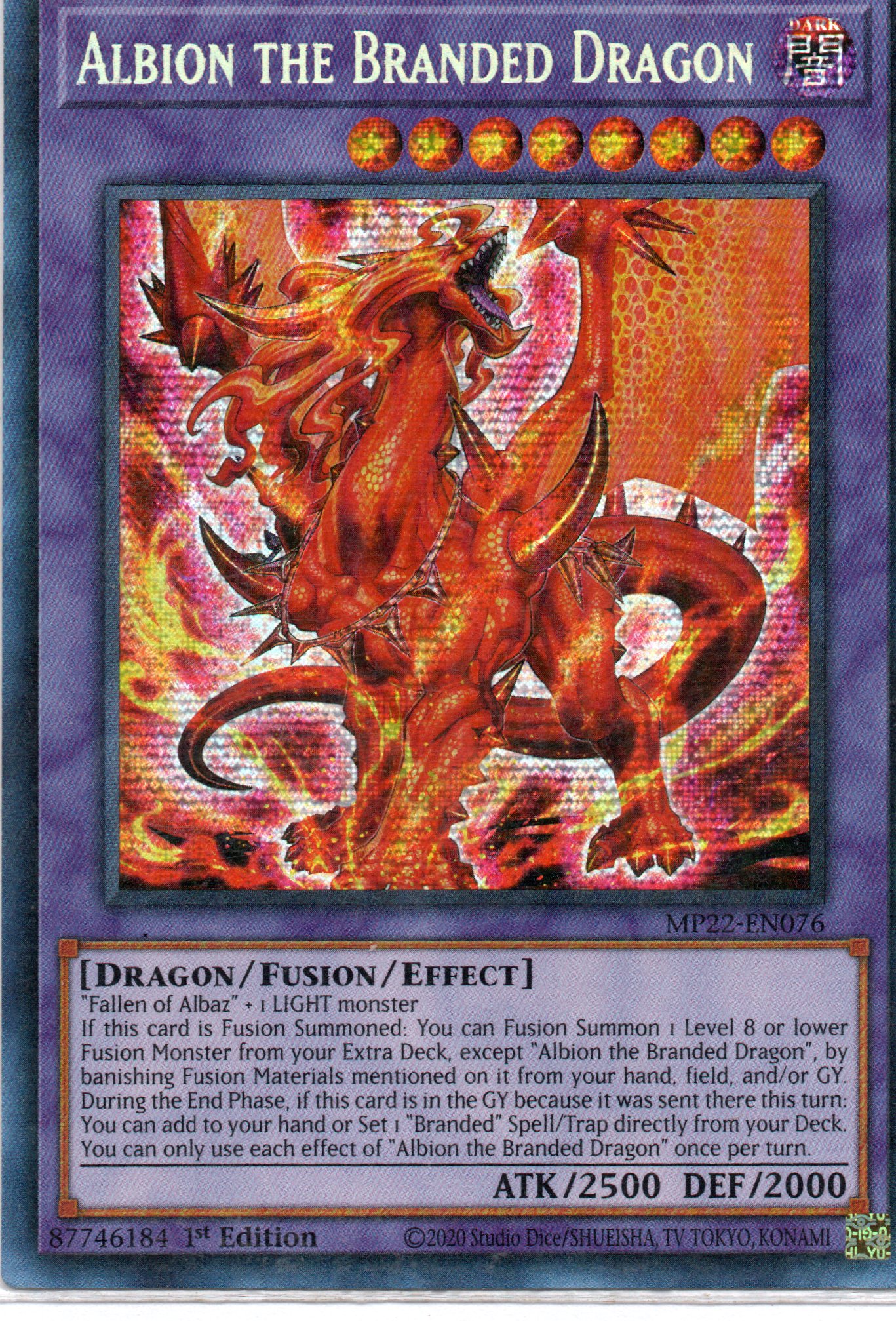 Albion the Branded Dragon MP22-EN076 Secret rare