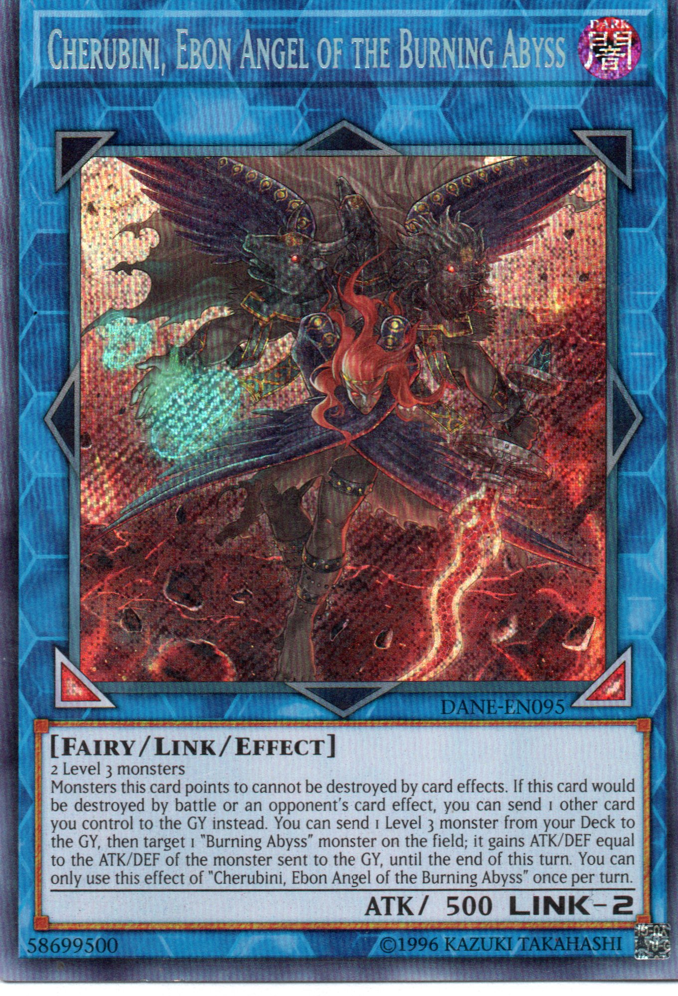 Cherubini, Ebon Angel of the Burning Abyss DANE-EN095 Secret rare
