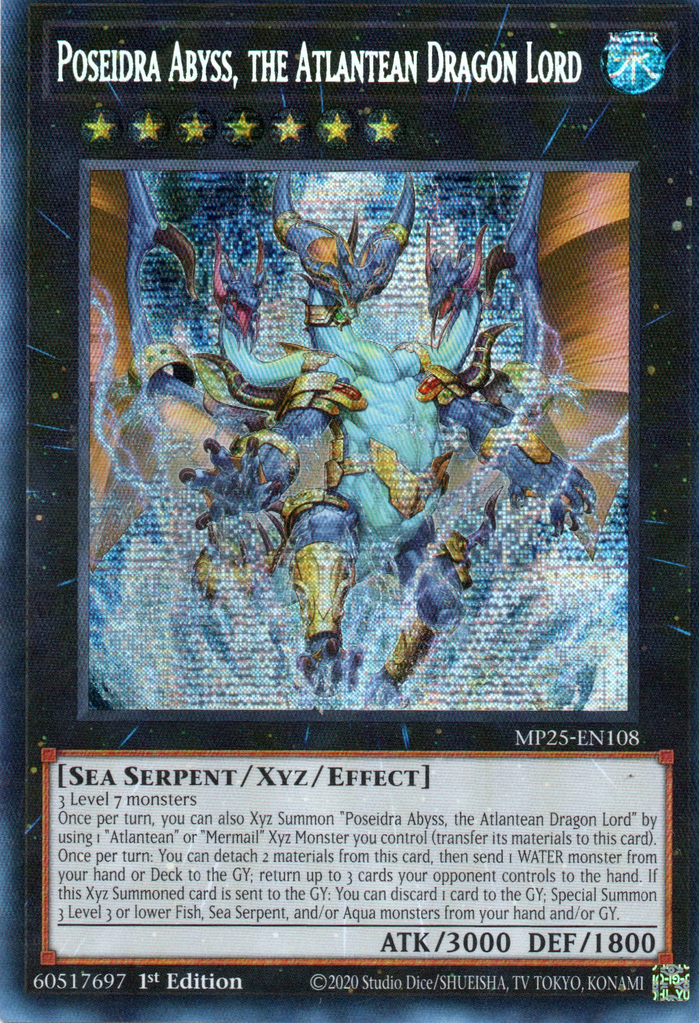 Poseidra Abyss, the Atlantean Dragon Lord MP25-EN108 Secret rare