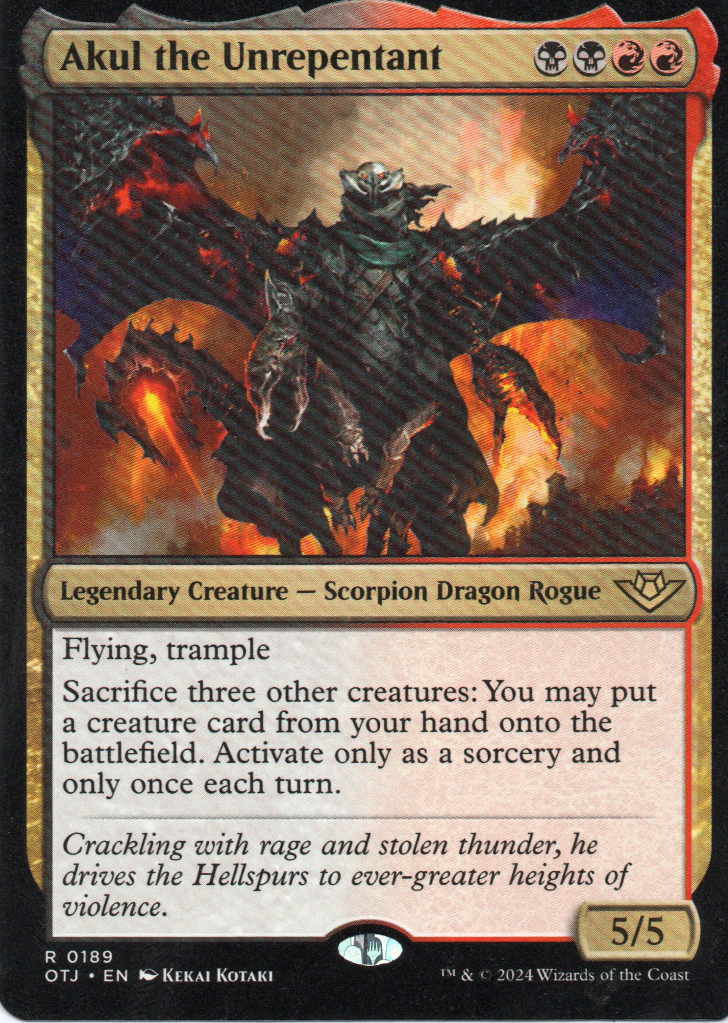  Akul the Unrepentant OTJ 189 Rare 1