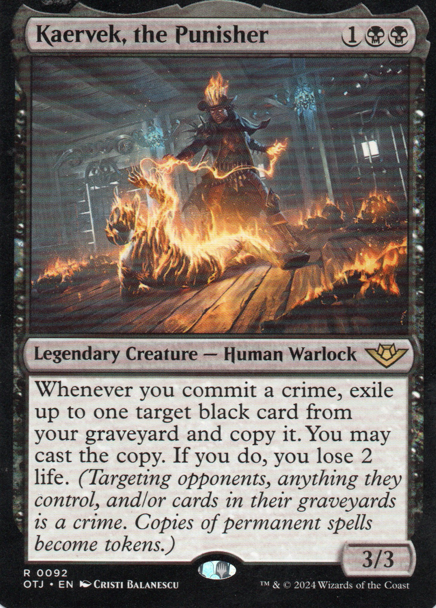  Kaervek, the Punisher OTJ 92 Rare 1