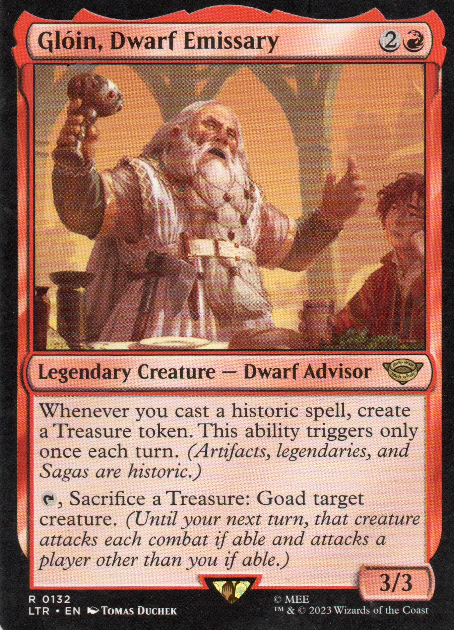  Glóin, Dwarf Emissary LTR 132 Rare 1