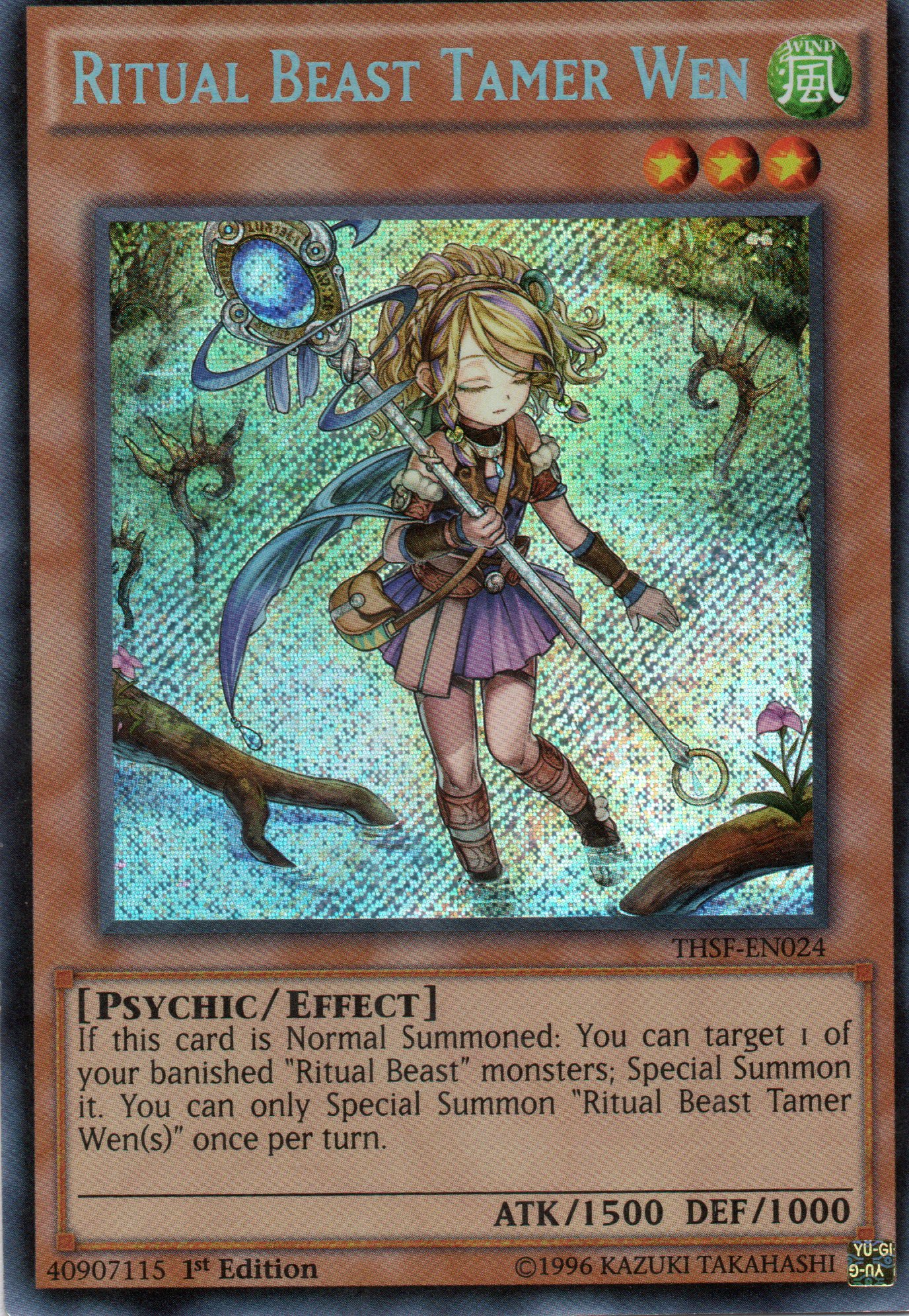 Ritual Beast Tamer Wen THSF-EN024 Secret rare