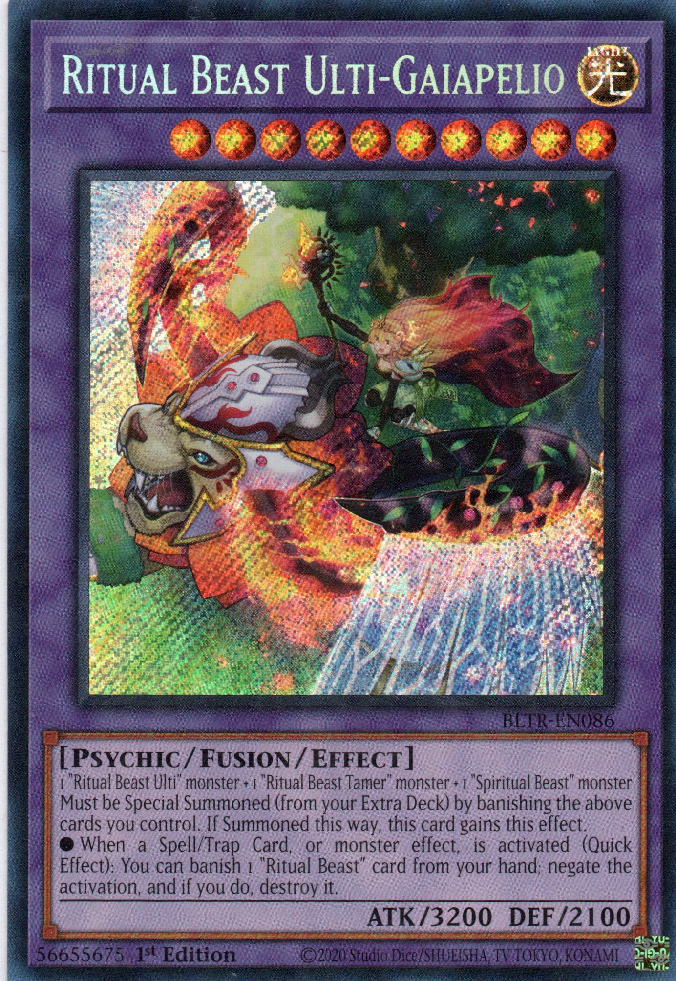 Ritual Beast Ulti-Gaiapelio BLTR-EN086 Secret rare
