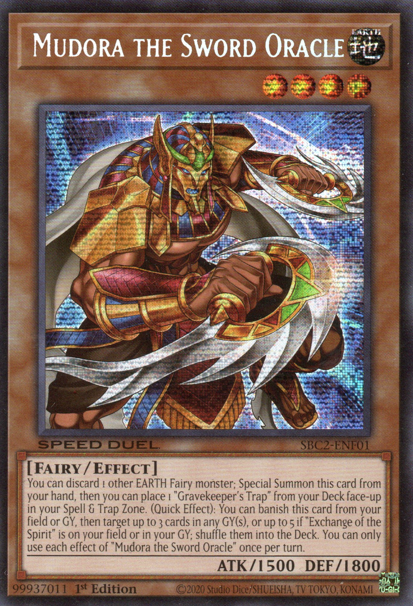 Mudora the Sword Oracle SBC2-ENI01 Secret rare